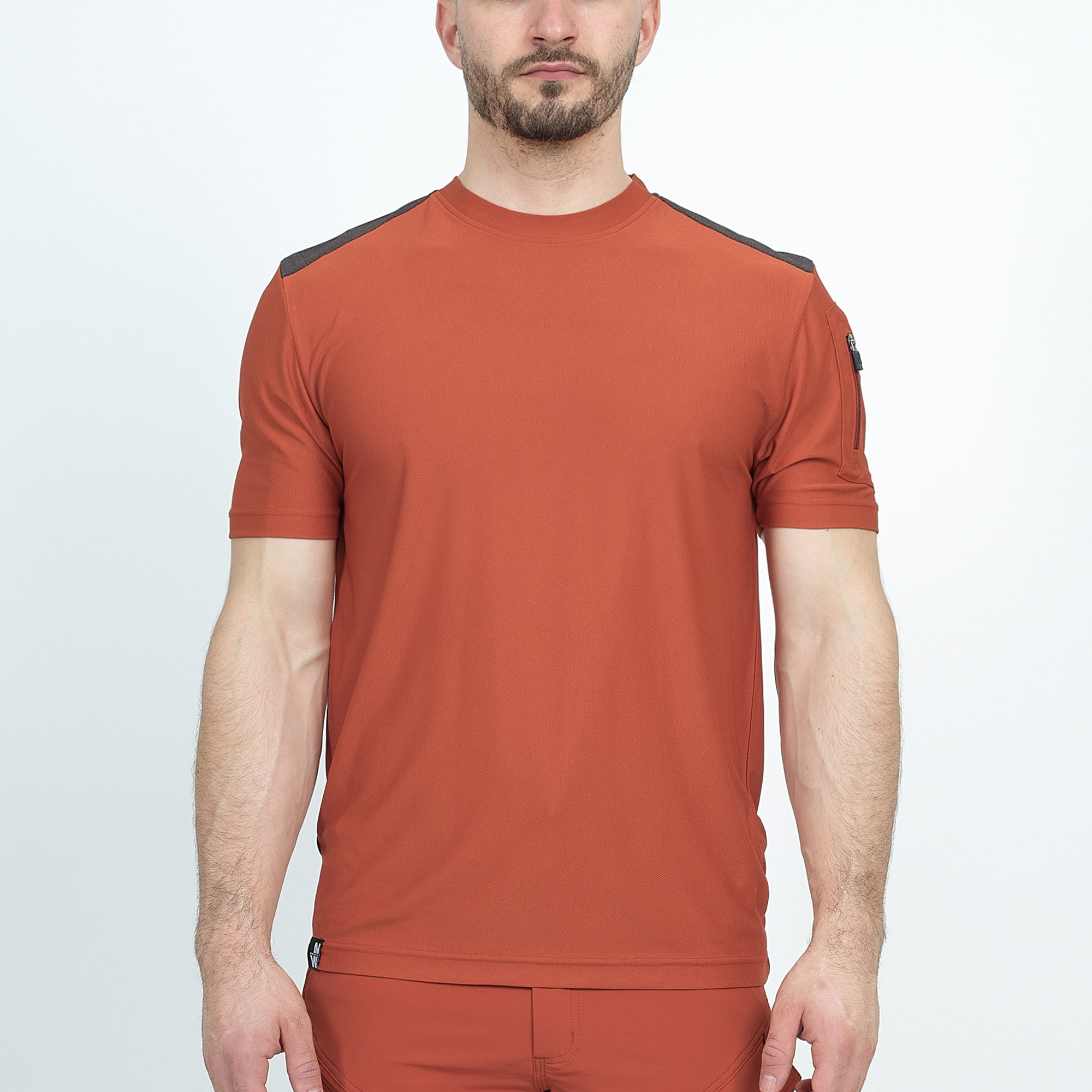 JIM - T-SHIRT MANCHES COURTES DE TRAVAIL - 1069 | Terracotta
