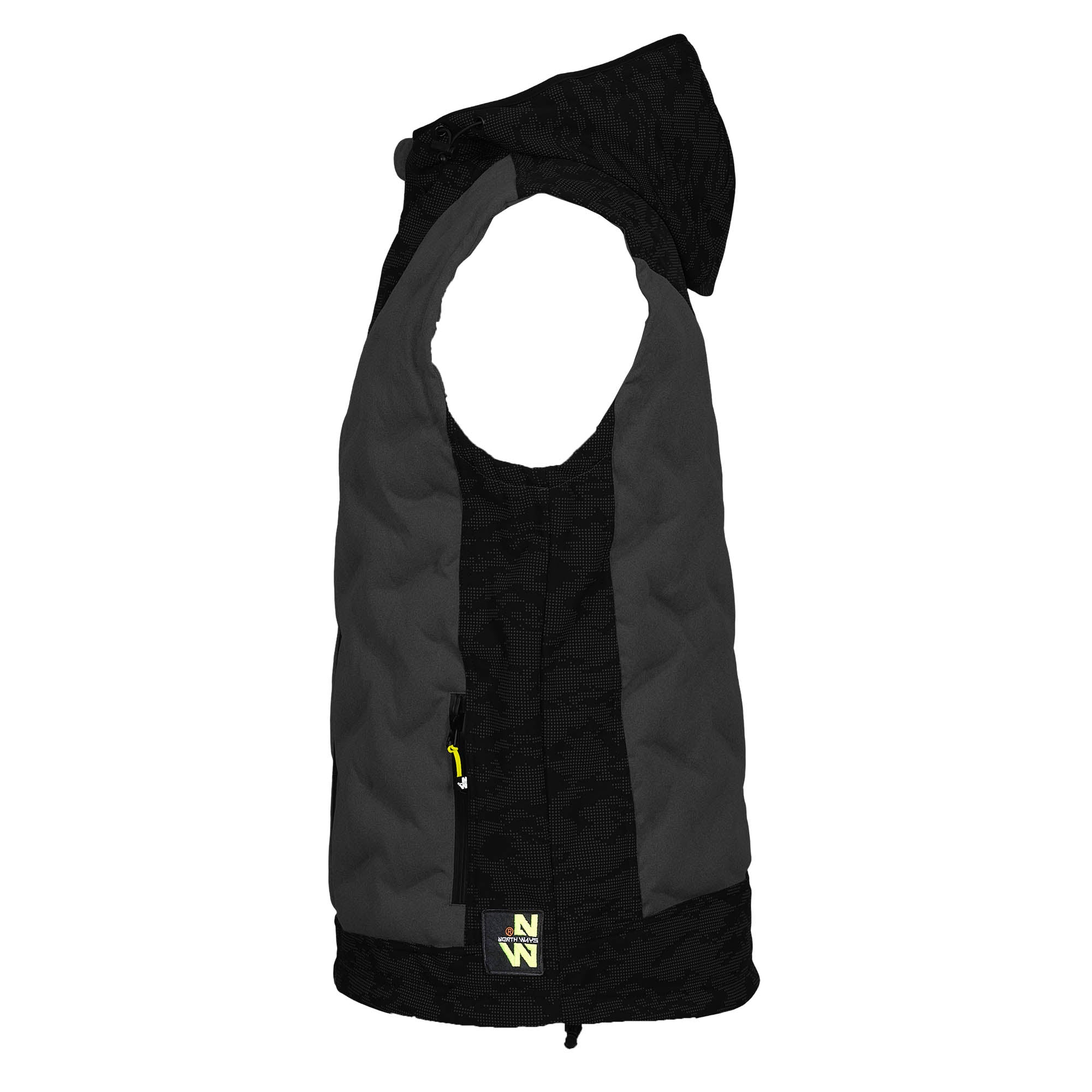 BARS - SLEEVELESS WORK DOWN JACKET - 1104 | Black