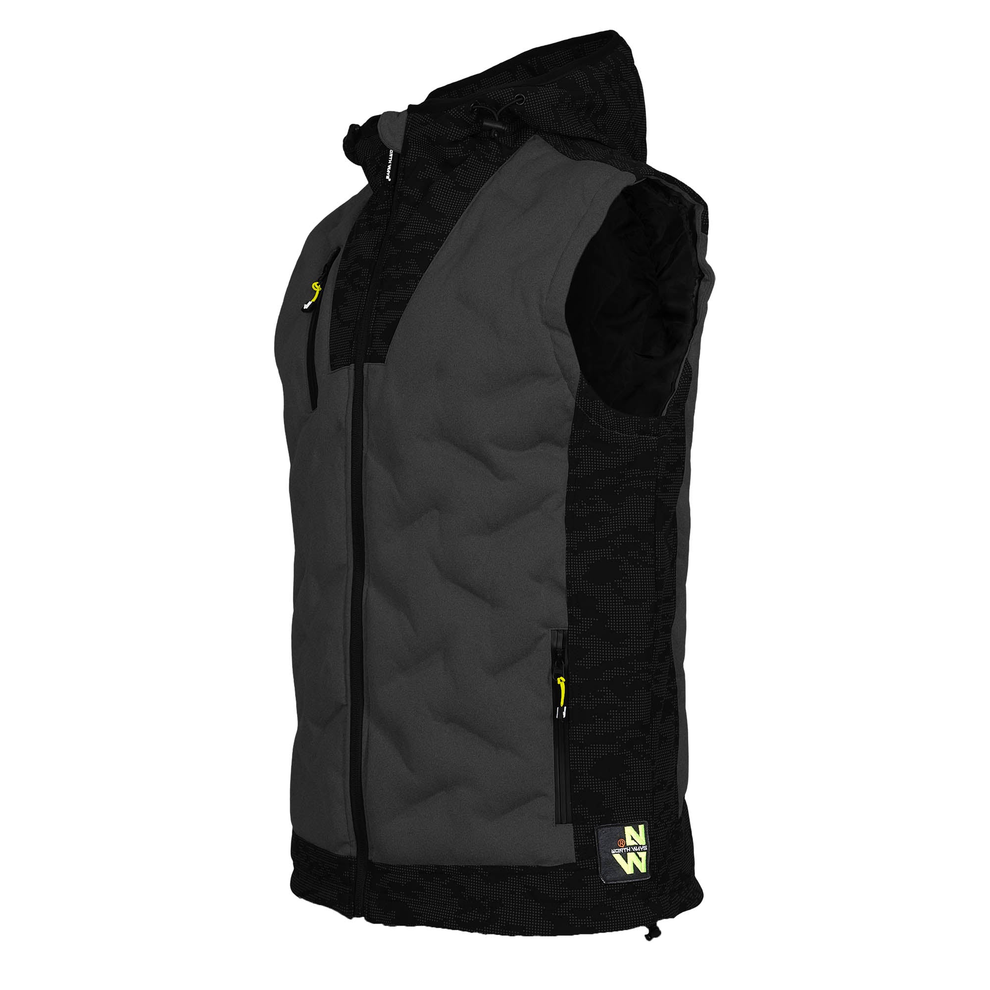 BARS - SLEEVELESS WORK DOWN JACKET - 1104 | Black