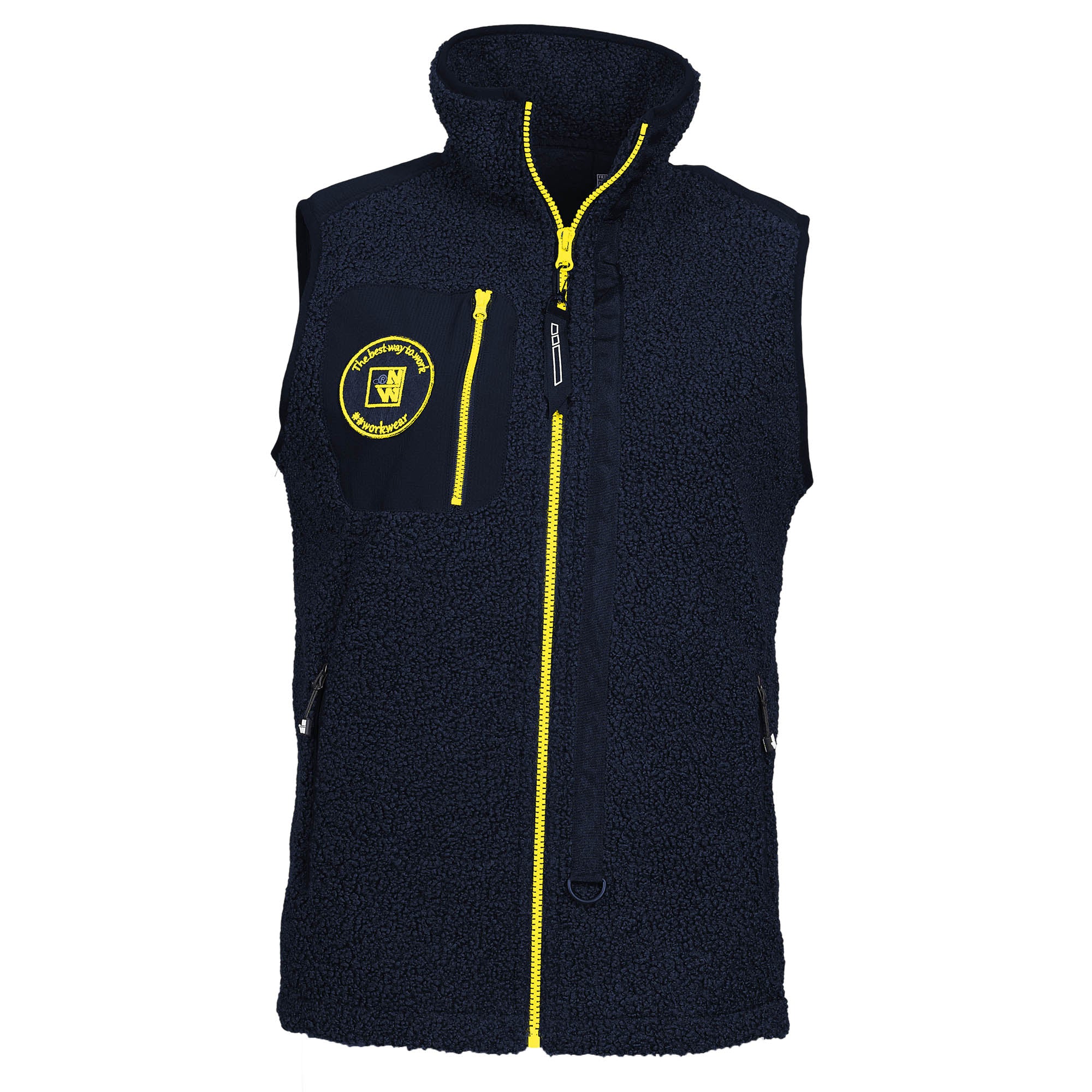 MAYA - GILET DE TRAVAIL SANS MANCHE - 1129 | Marine / Jaune fluo