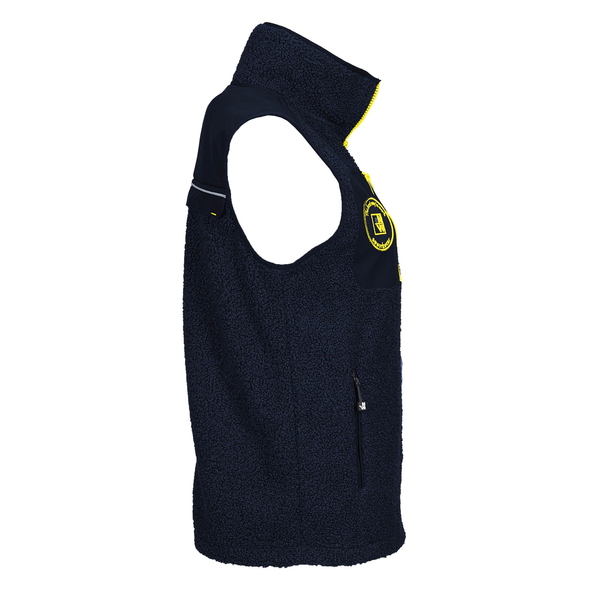 MAYA - GILET DE TRAVAIL SANS MANCHE - 1129 | Marine / Jaune fluo