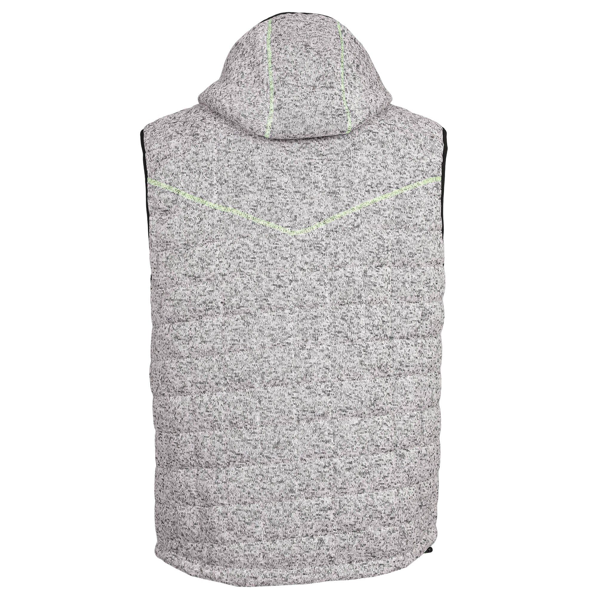 TEDDY - GILET SANS MANCHE DE TRAVAIL - 1131 | Gris chiné / Vert fluo