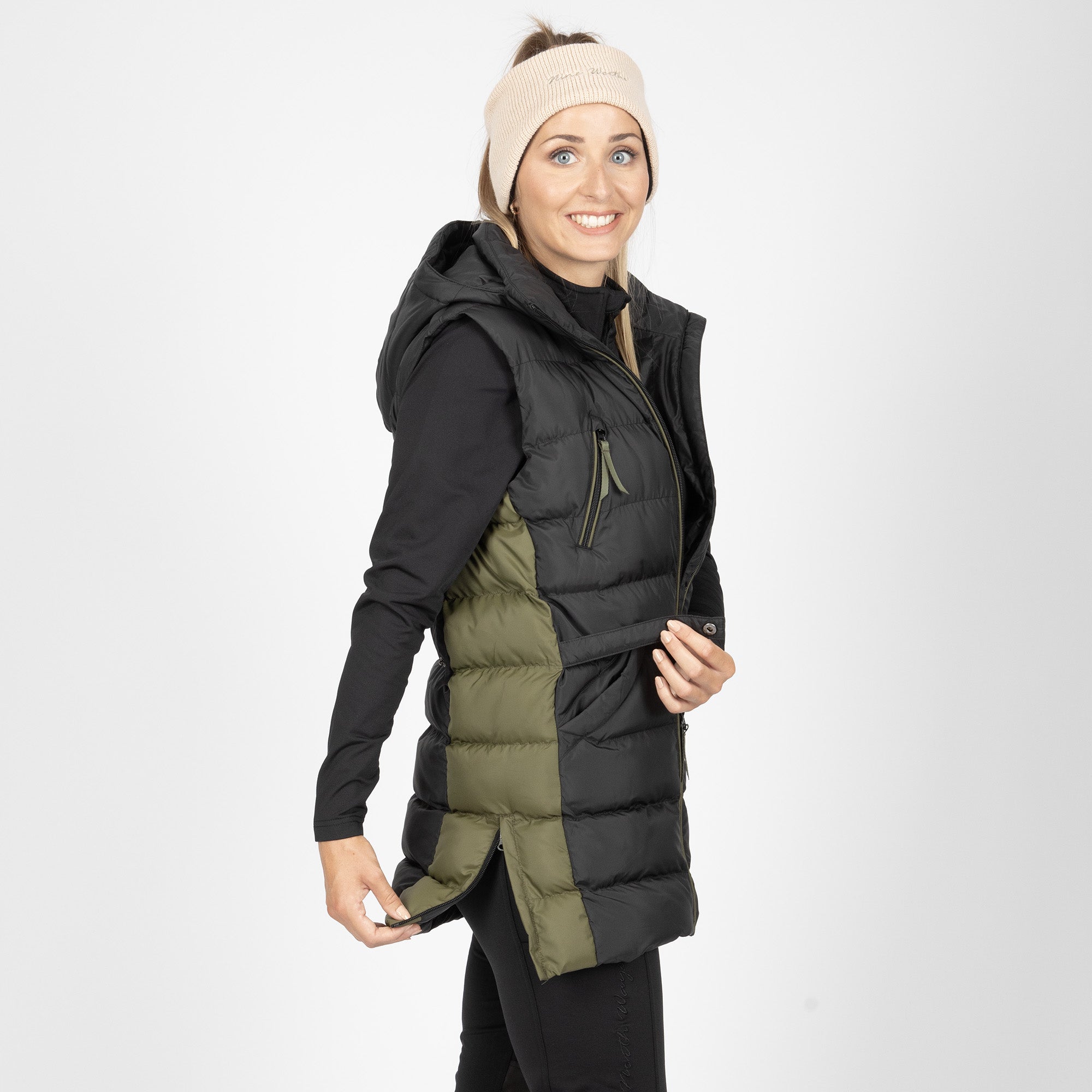 AURE - SLEEVELESS WORK DOWN JACKET - 1163 | Black