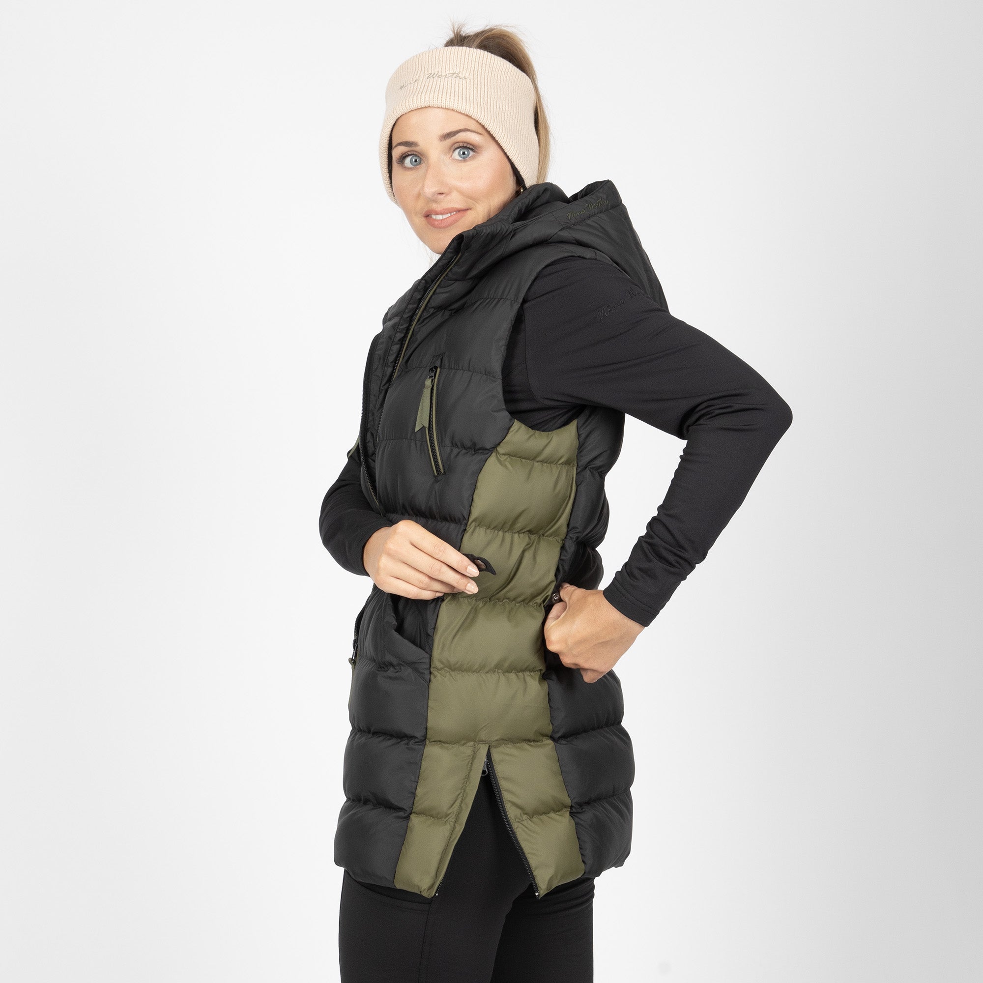 AURE - SLEEVELESS WORK DOWN JACKET - 1163 | Black