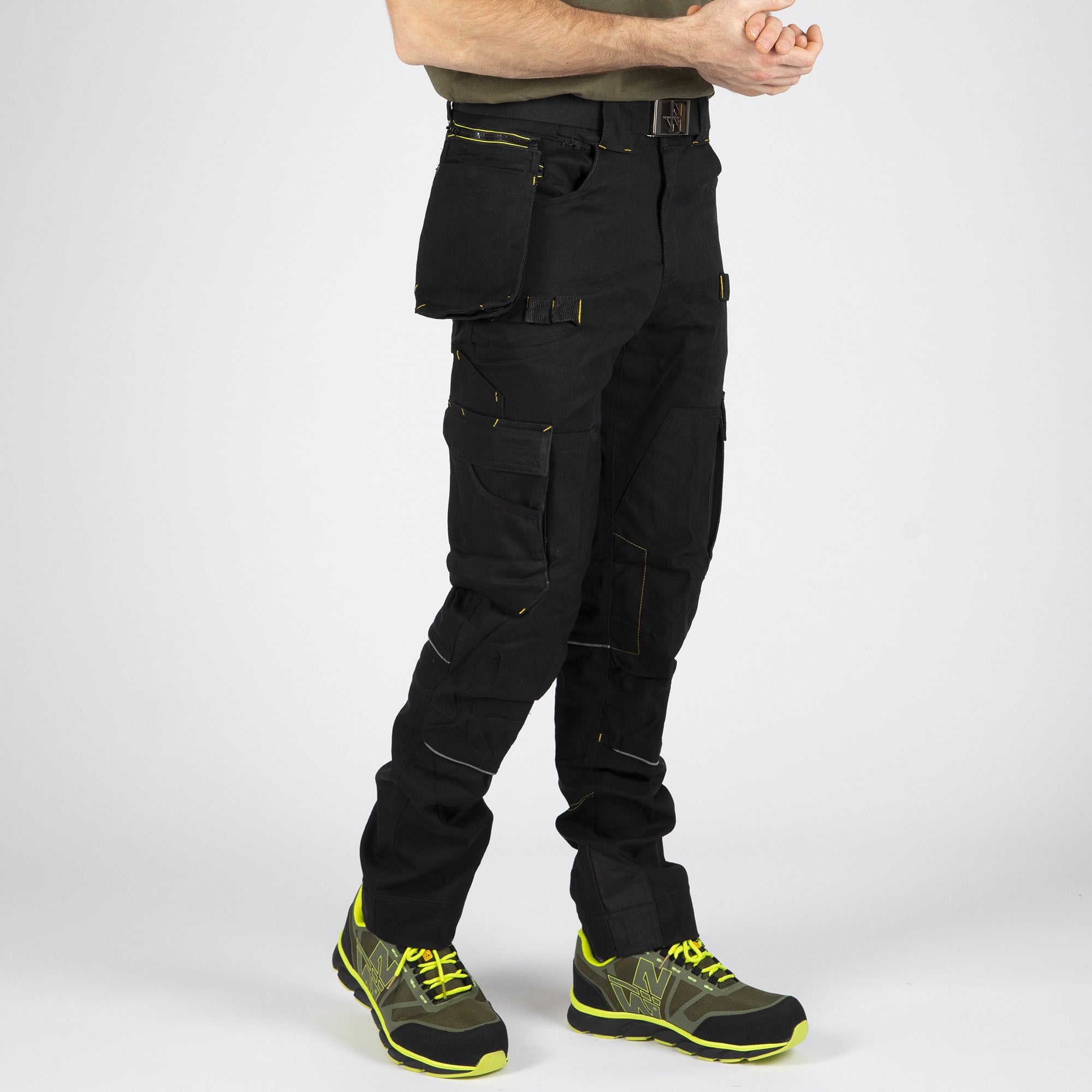 Black work pants stretch hotsell