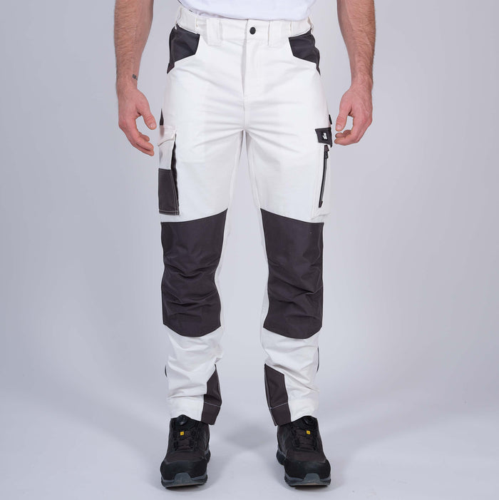 LEONARD - WORK PANTS - 1241 | White grey