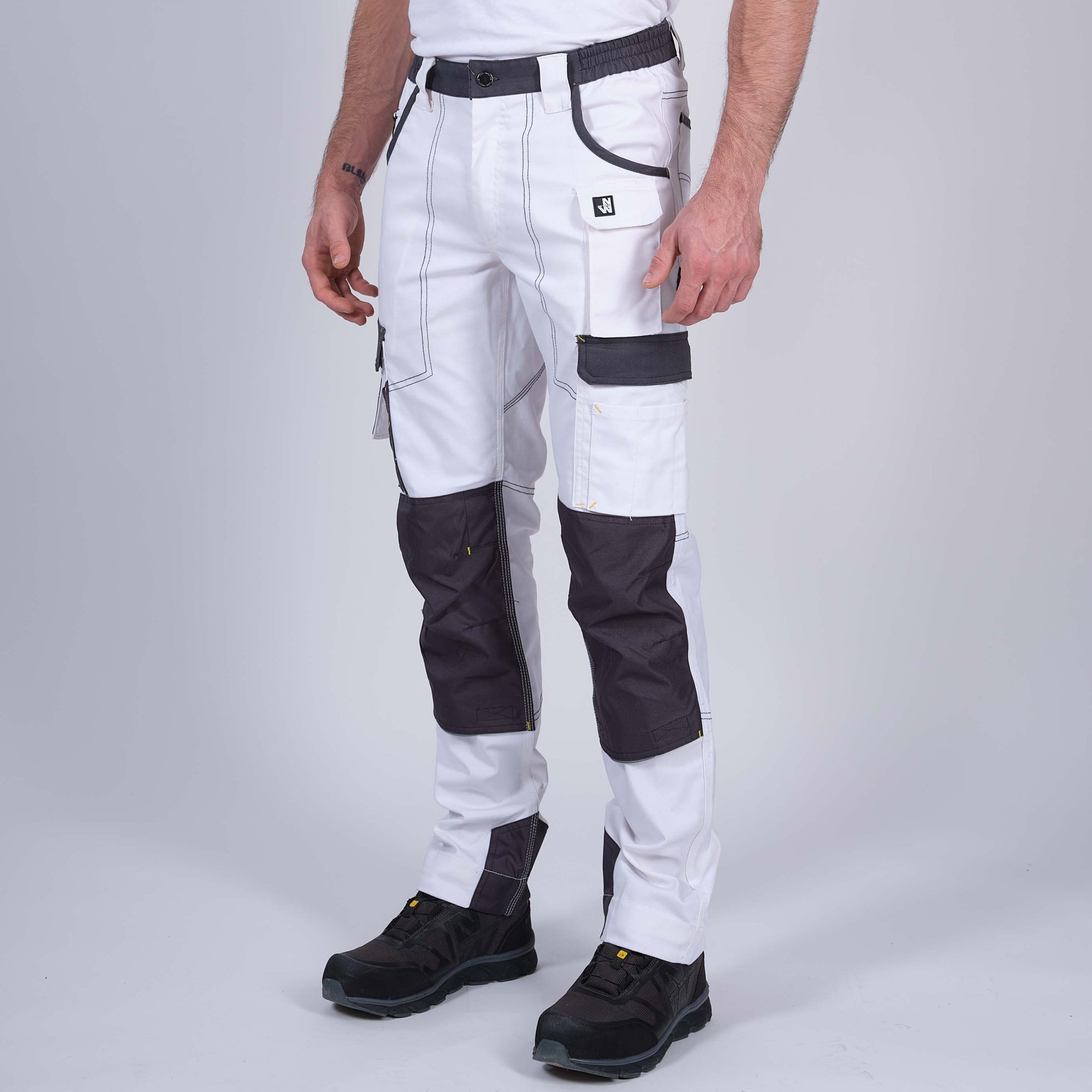 CARY - WORK PANTS - 1254 | White grey