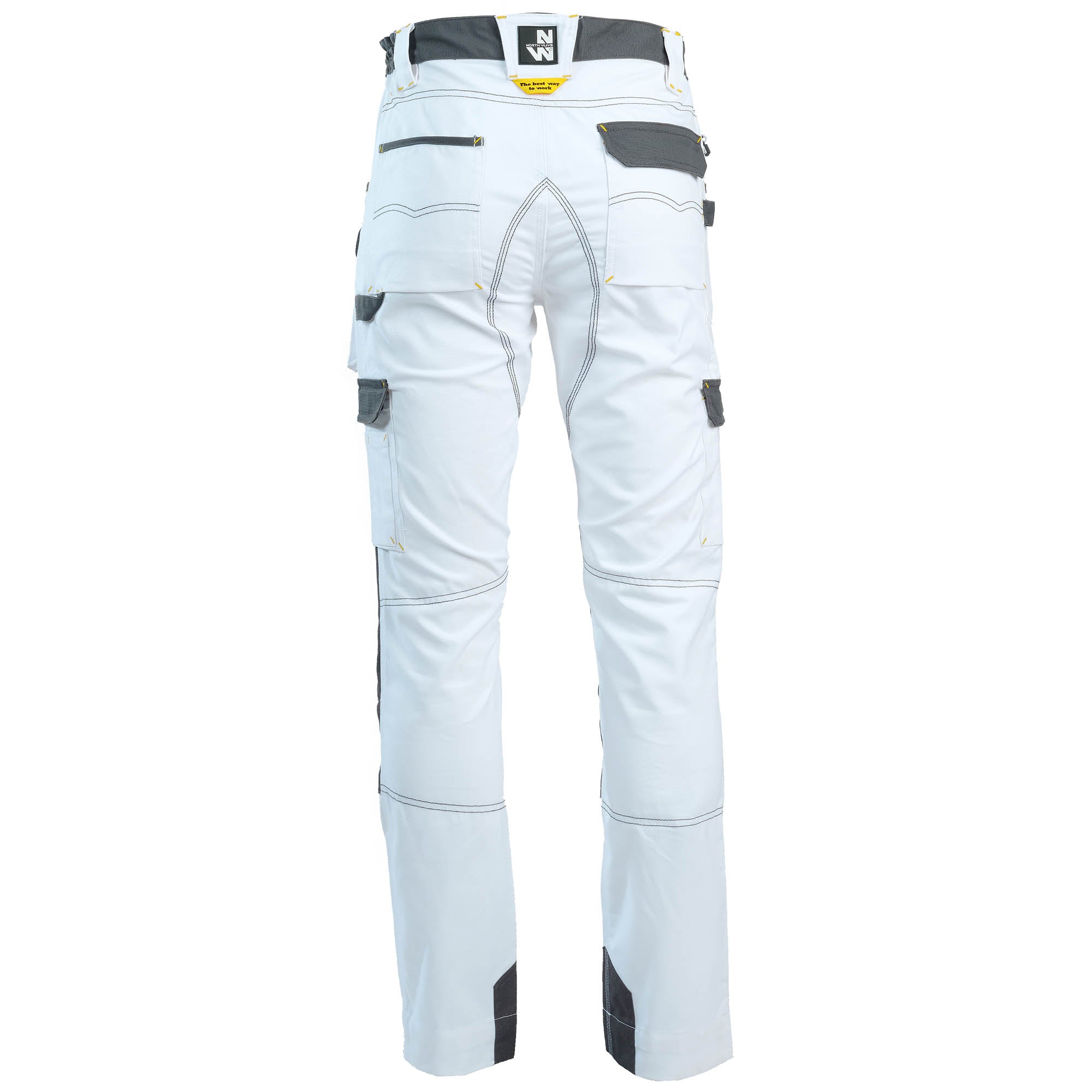 CARY - PANTALON DE TRAVAIL - 1254 | Blanc / Gris