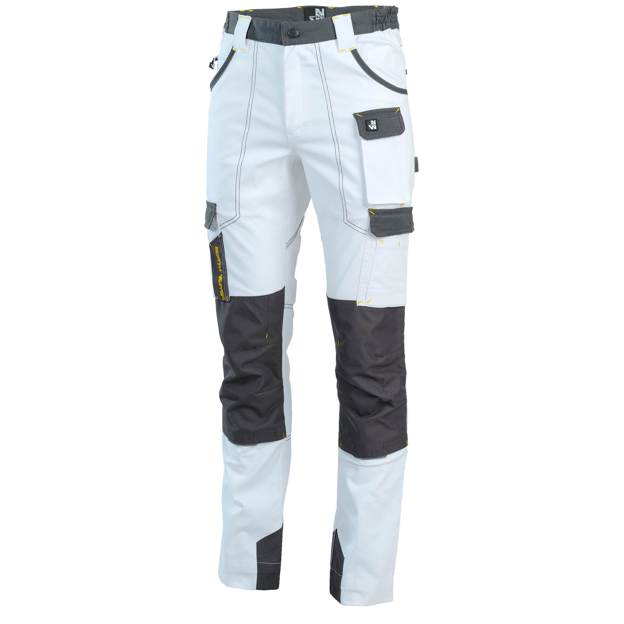 CARY - PANTALON DE TRAVAIL - 1254 | Blanc / Gris