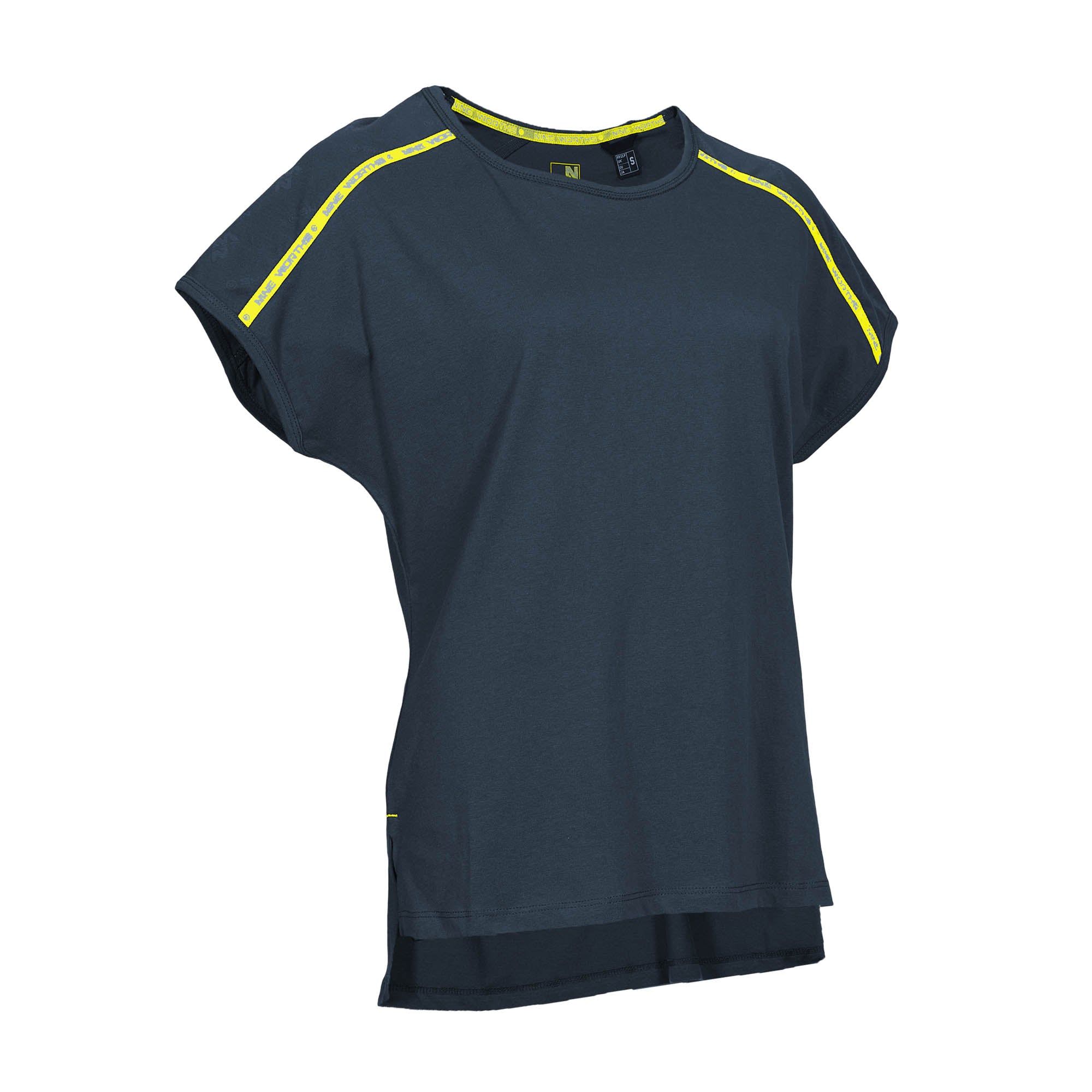 MIA - T-SHIRT MANCHES COURTES - 1268 | Marine / Jaune fluo