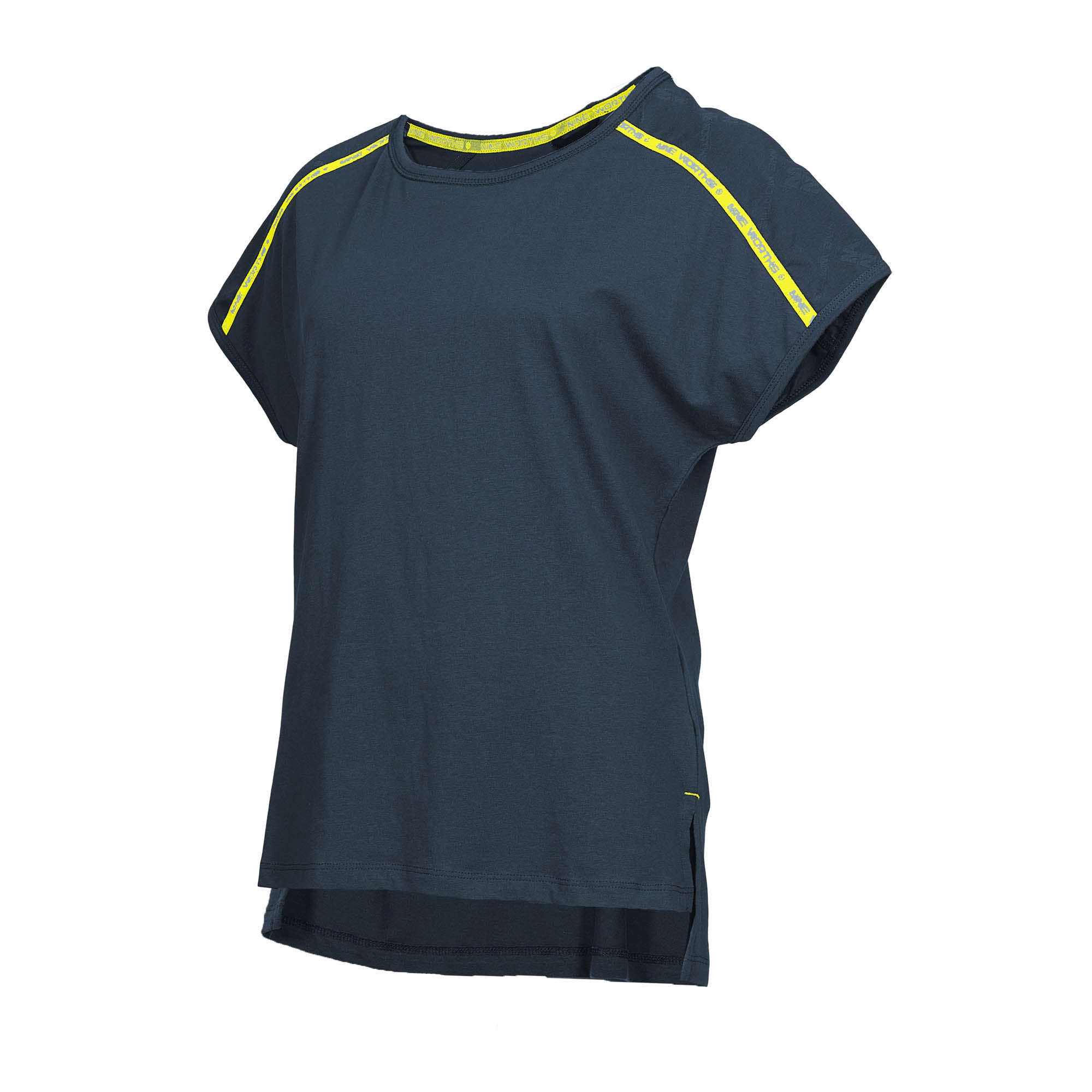 MIA-CAMISETA MANGA CORTA-1268 | Navy/Fluo Yellow