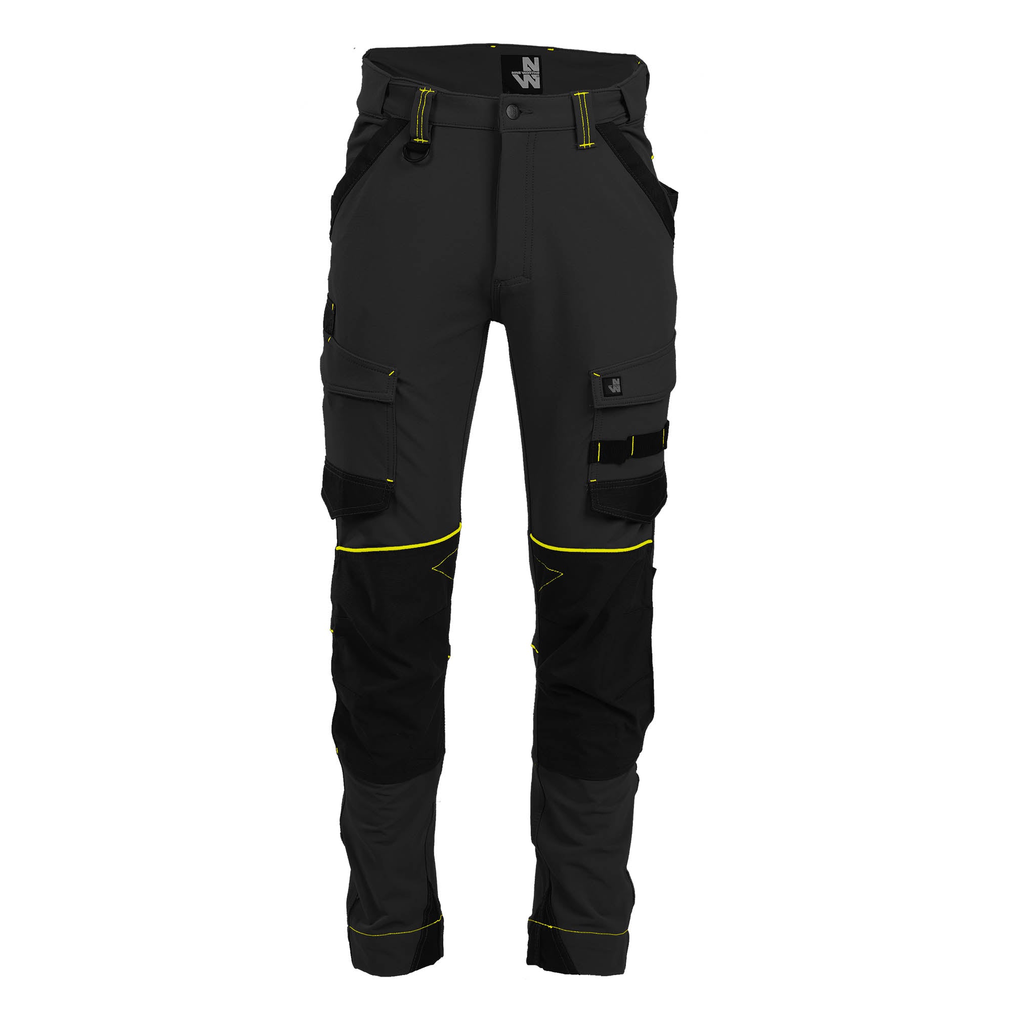 SACHA - WORK PANTS - 1388 | Black / Fluorescent yellow