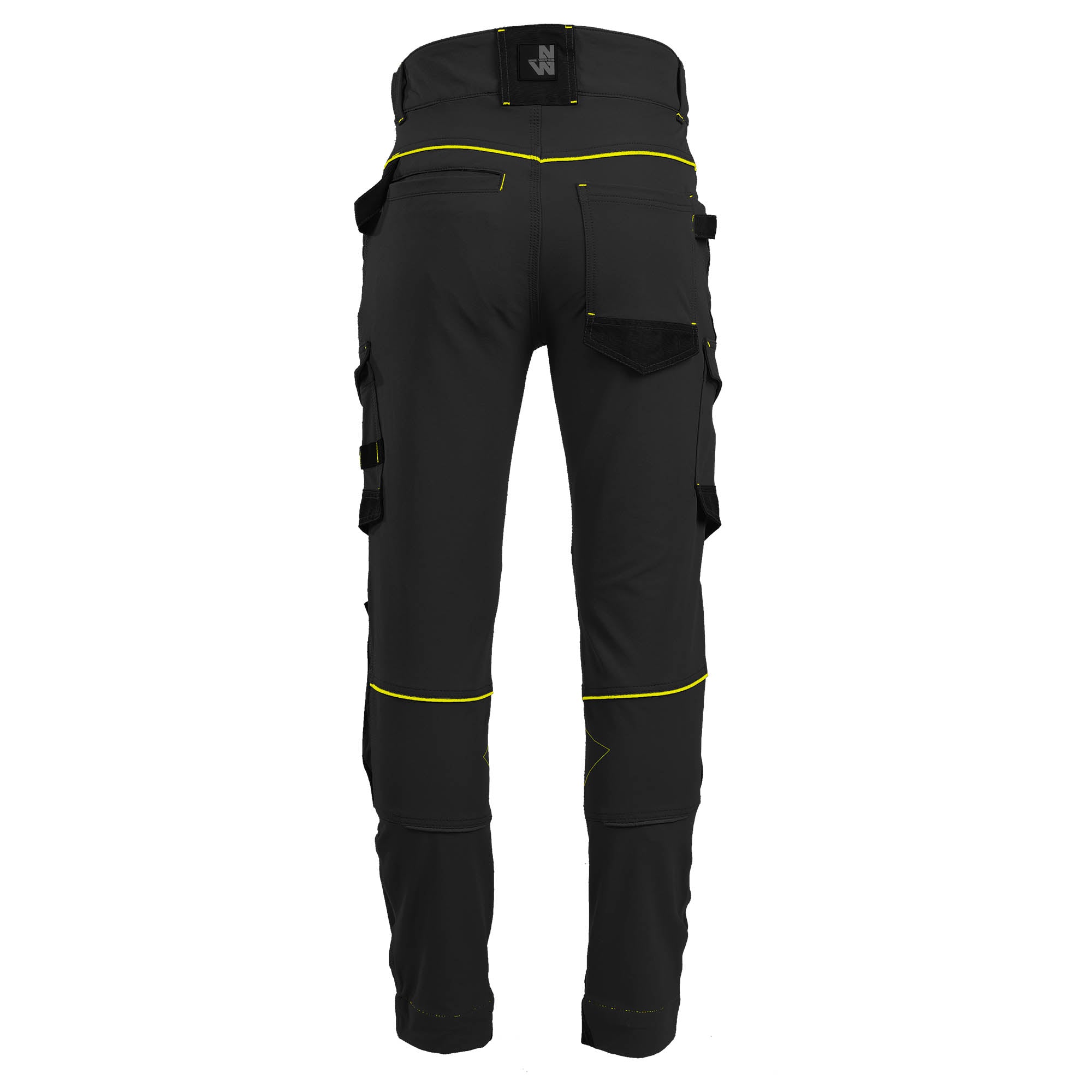 SACHA - WORK PANTS - 1388 | Black / Fluorescent yellow