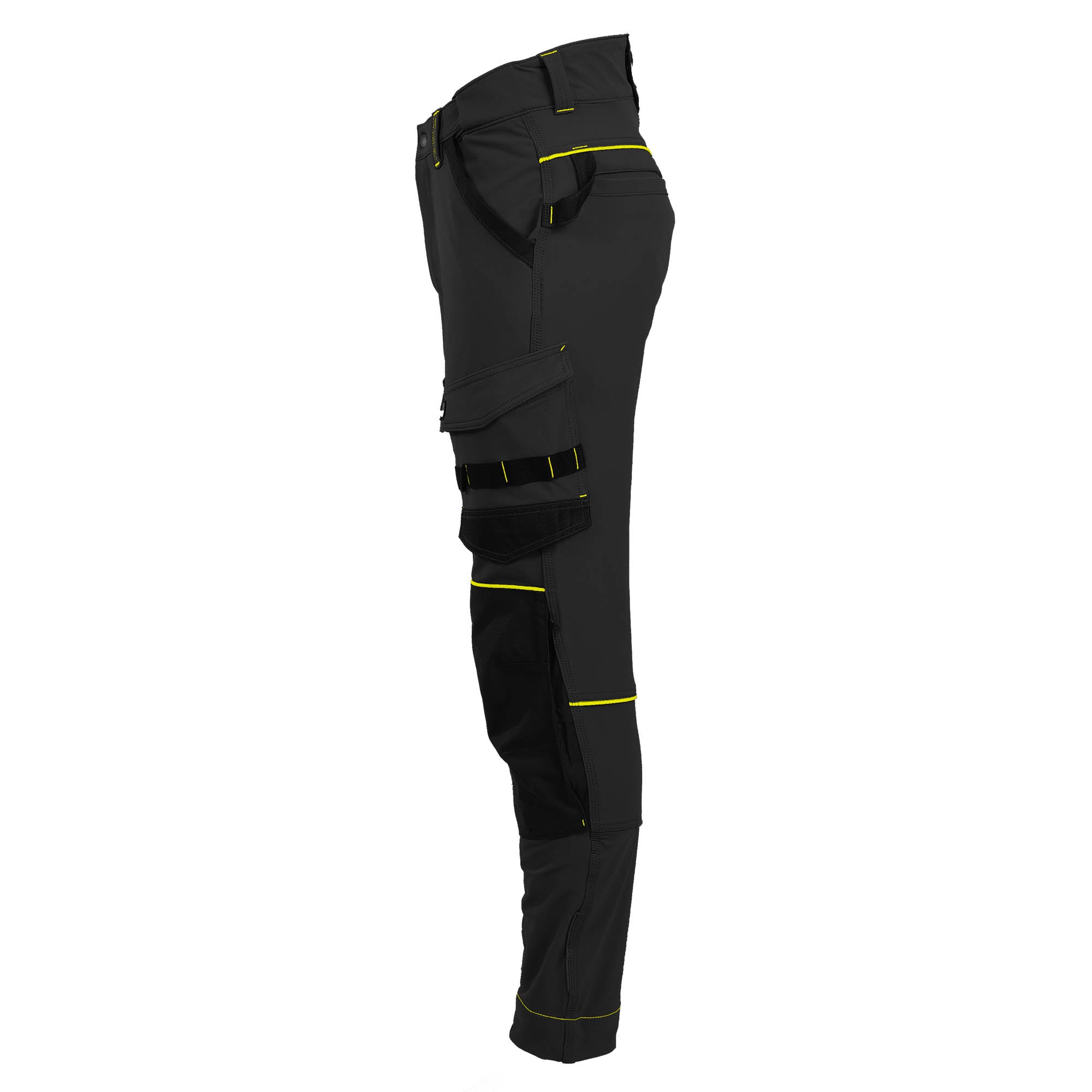 SACHA - WORK PANTS - 1388 | Black / Fluorescent yellow