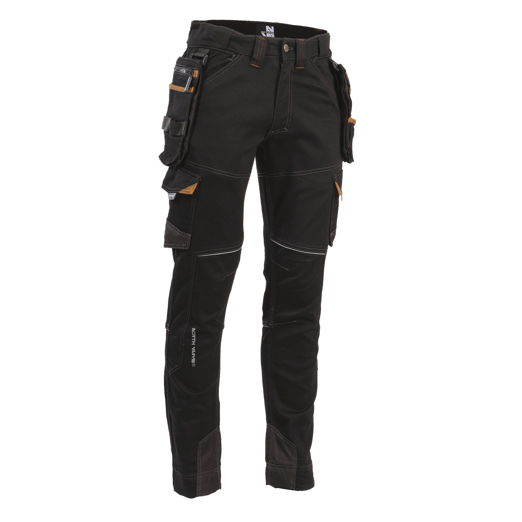 VICENTE - PANTALON DE TRAVAIL - 1389 | Noir / Camel