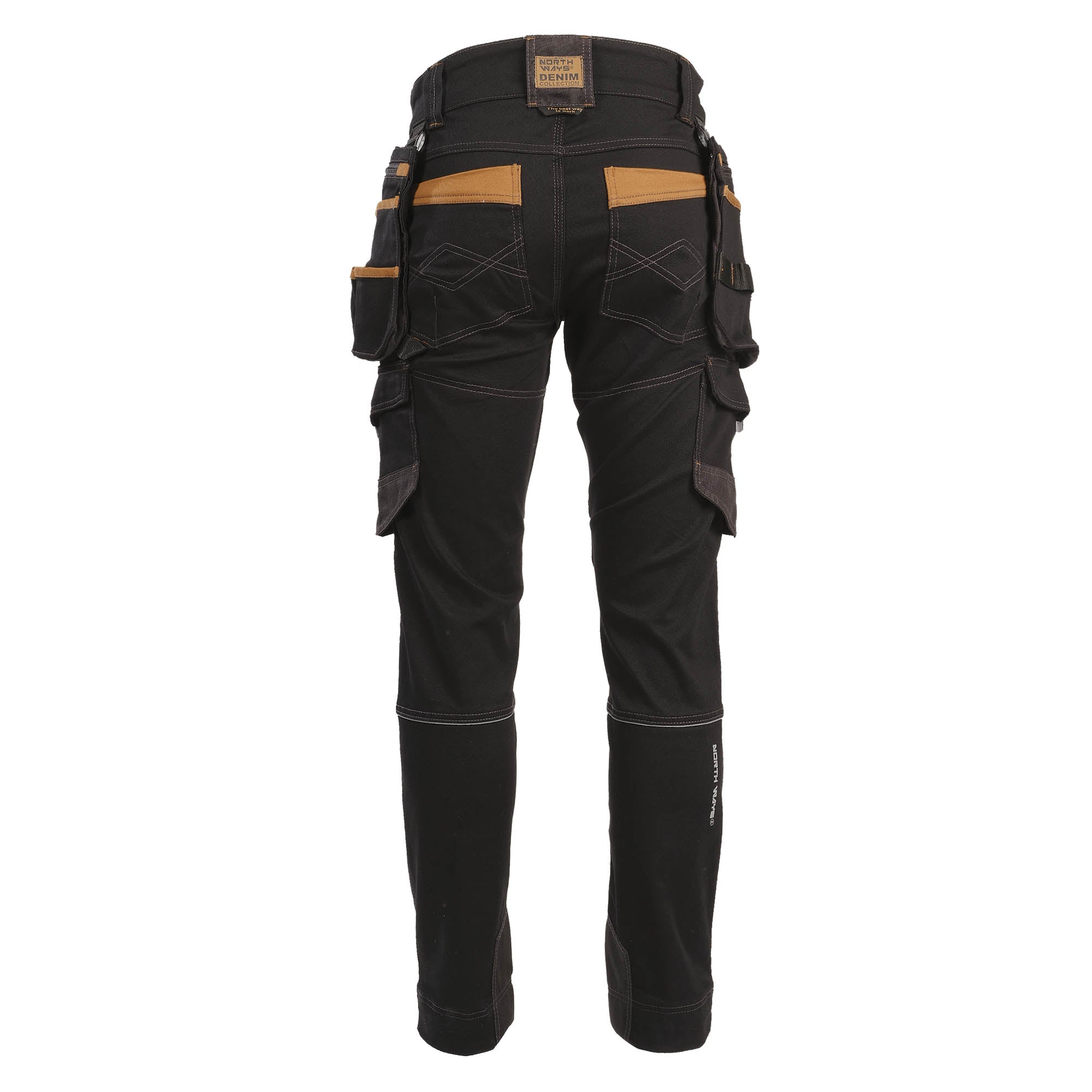 VICENTE - PANTALON DE TRAVAIL - 1389 | Noir / Camel