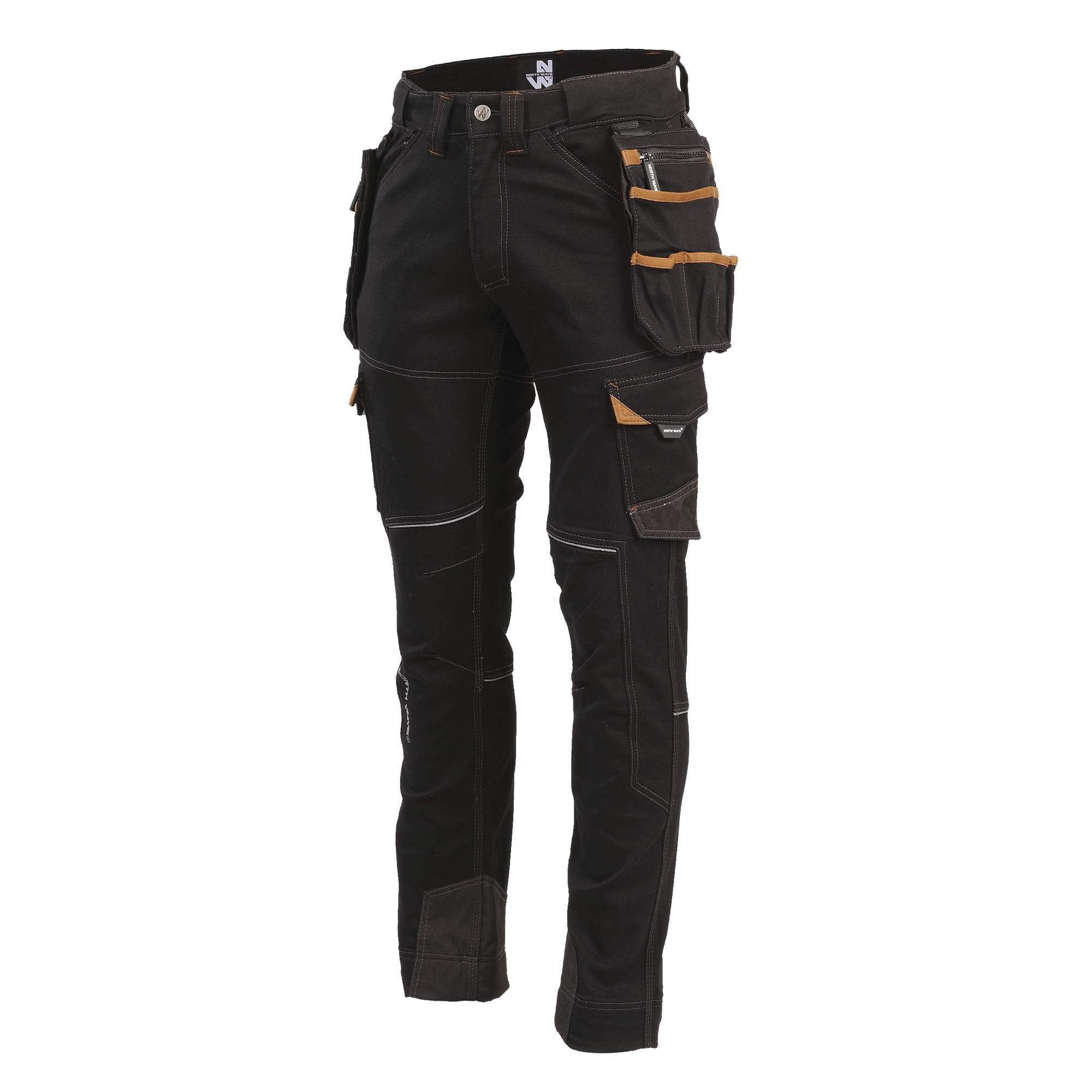 VICENTE - PANTALON DE TRAVAIL - 1389 | Noir / Camel