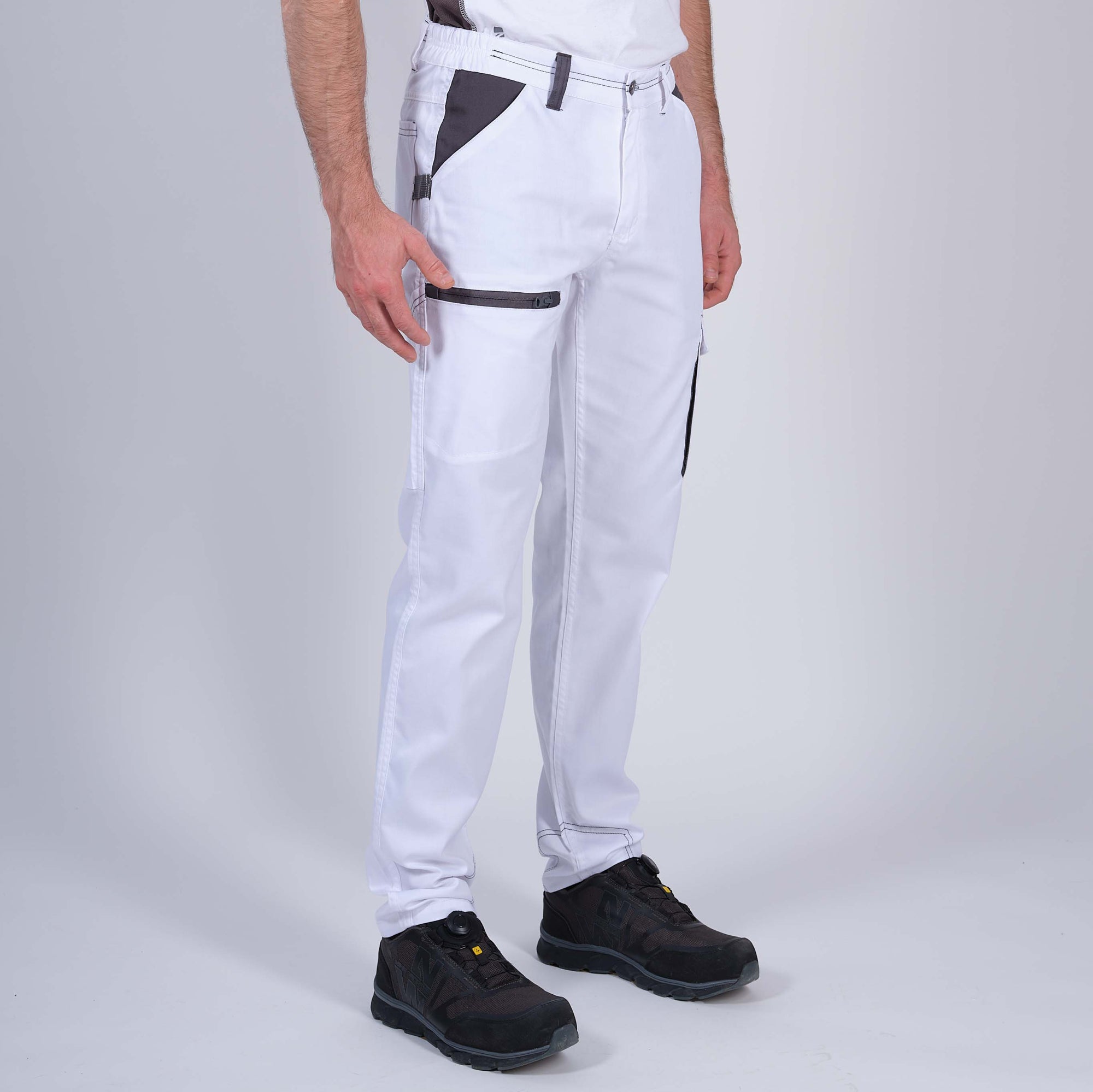 MARLOW - WORK PANTS - 1397 | White grey