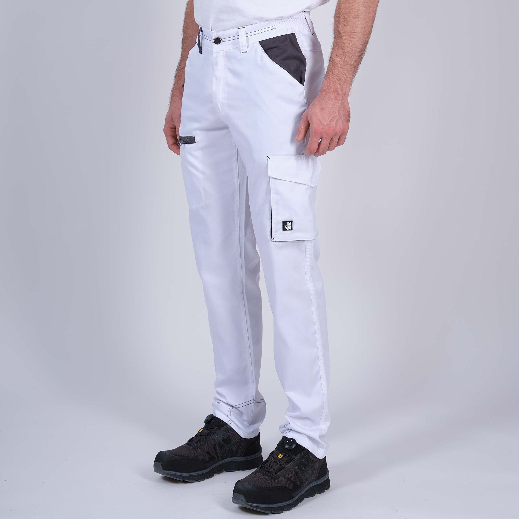 MARLOW - PANTALON DE TRAVAIL - 1397 | Blanc / Gris