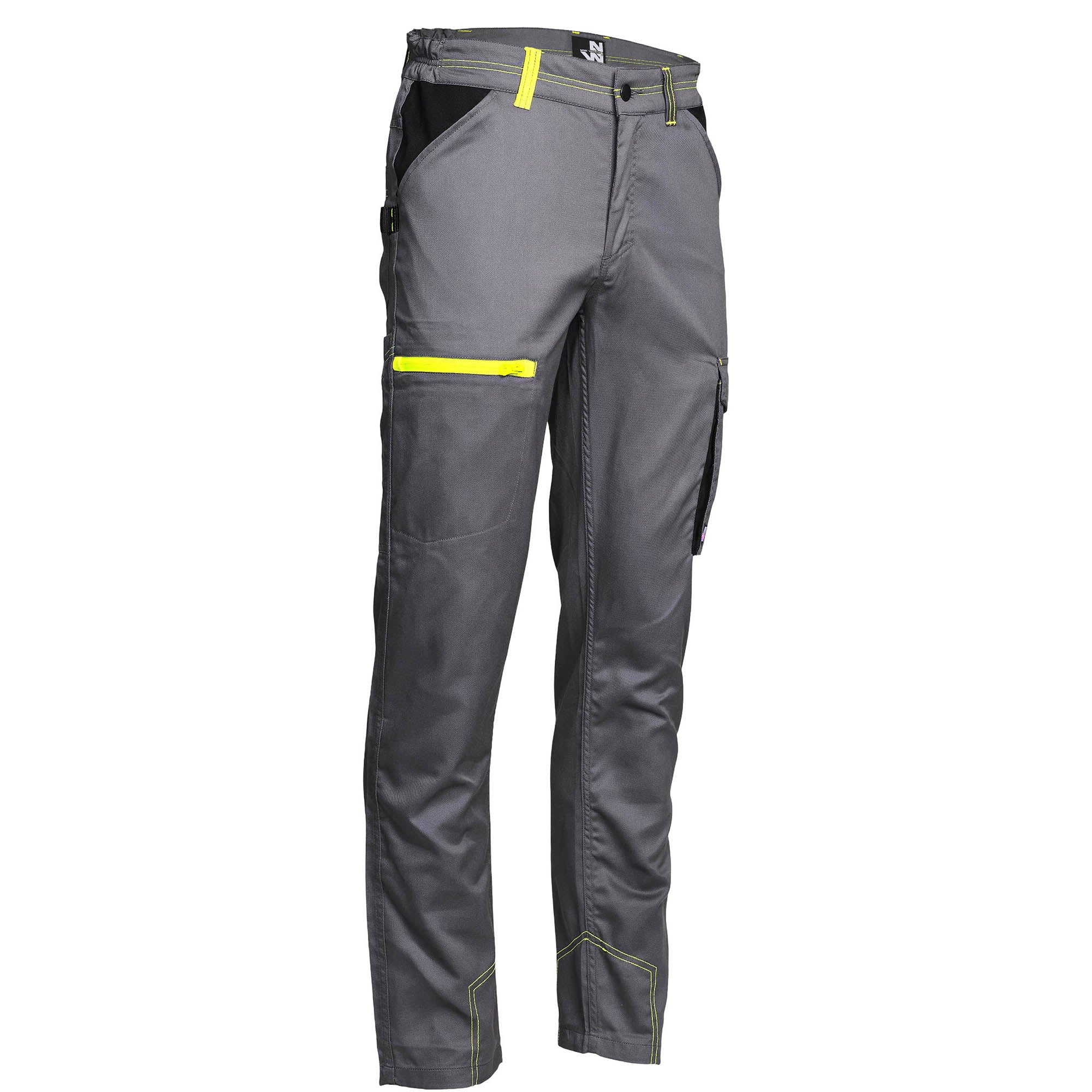 MARLOW - WORK PANTS - 1397 | Gray / Fluorescent yellow