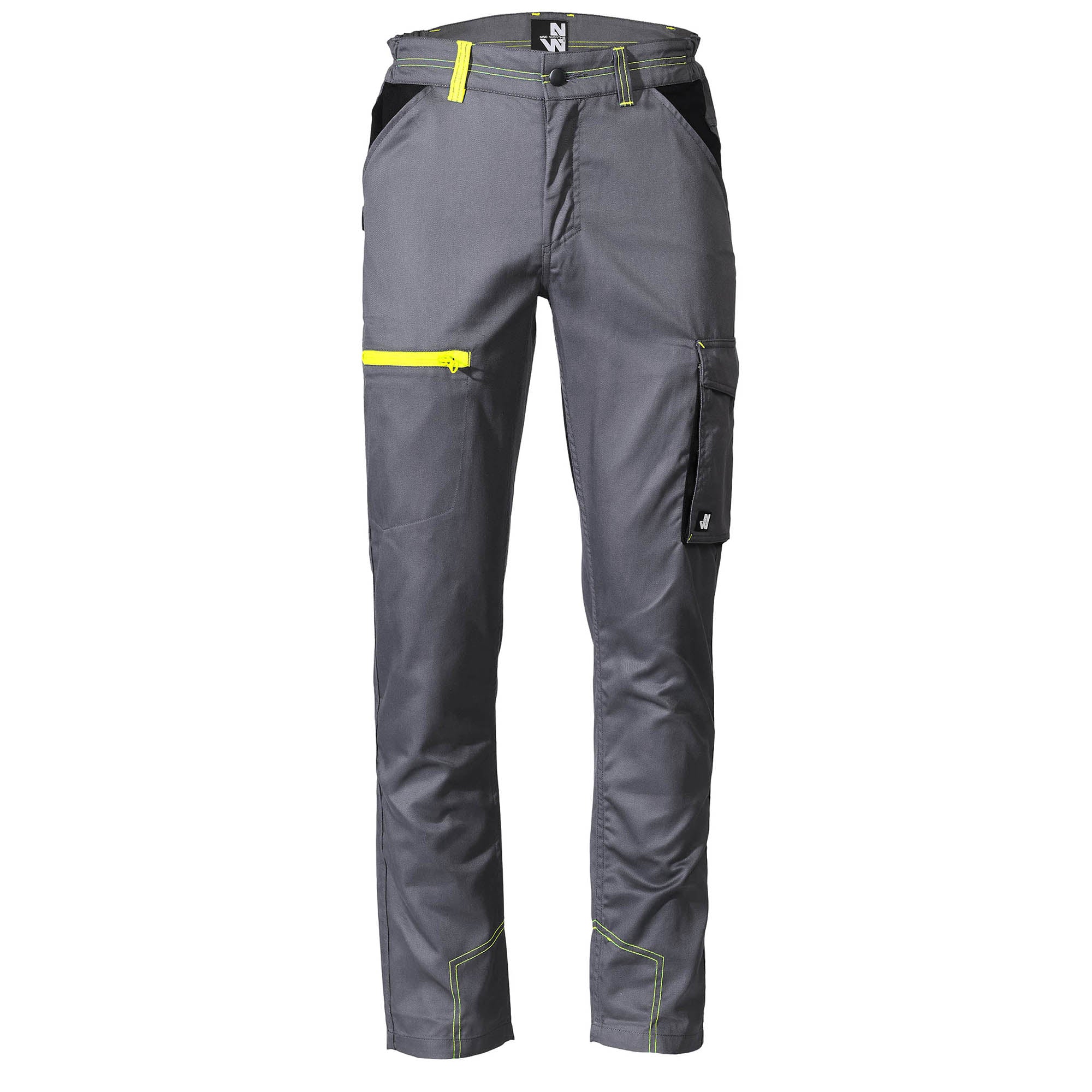 MARLOW - WORK PANTS - 1397 | Gray / Fluorescent yellow