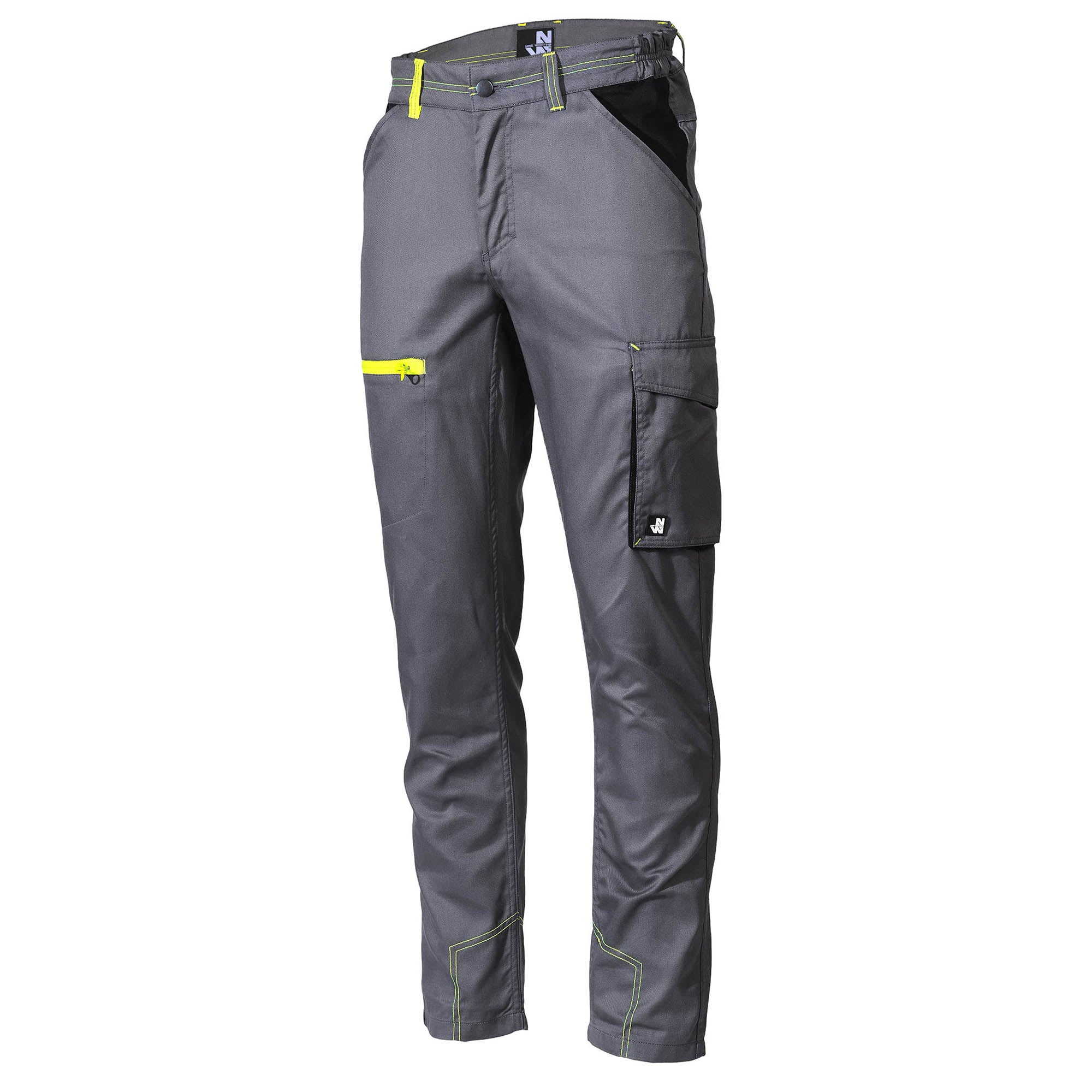 MARLOW - WORK PANTS - 1397 | Gray / Fluorescent yellow