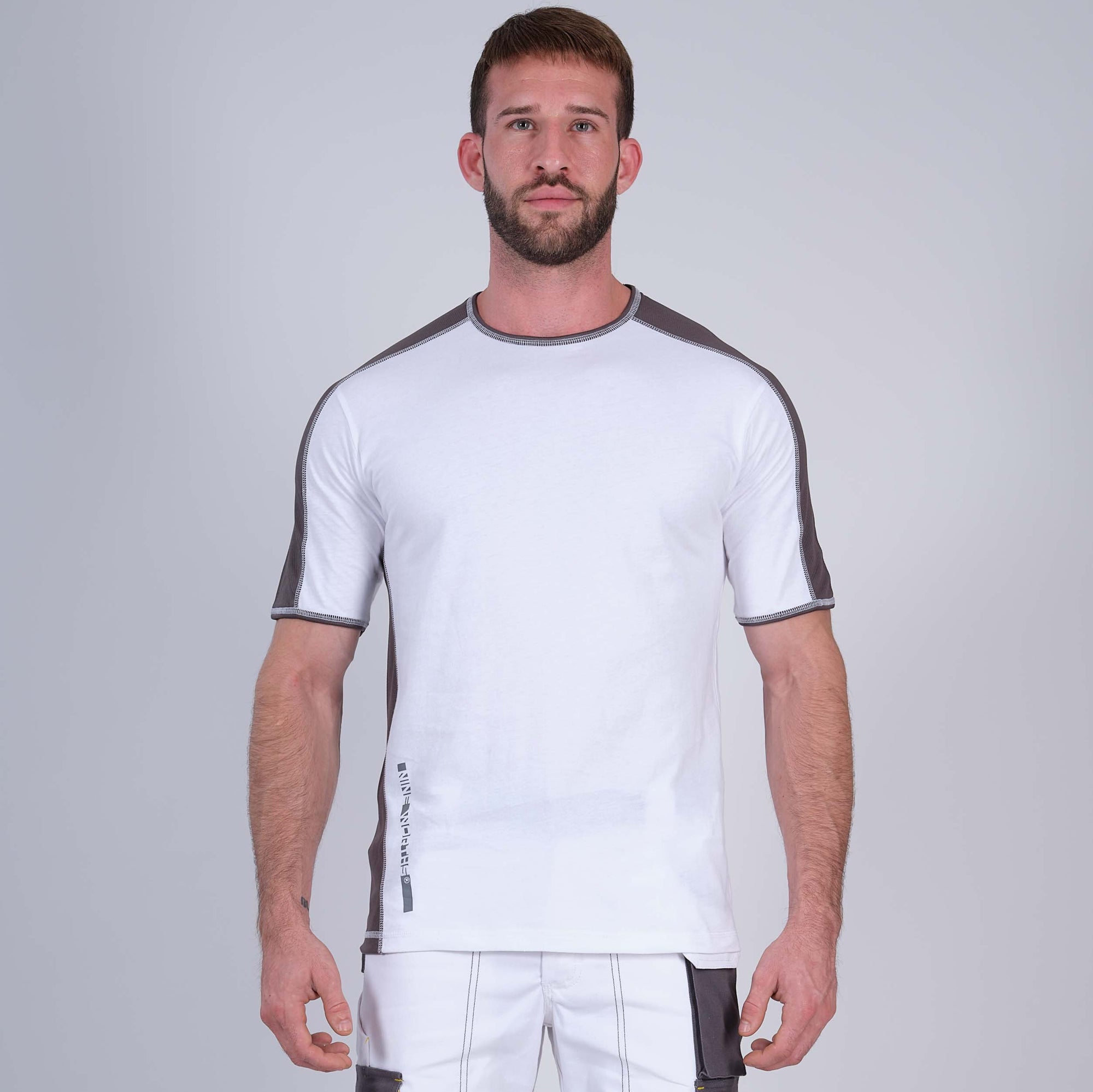 ANDY - T-SHIRT - 1400 | Blanc / Gris