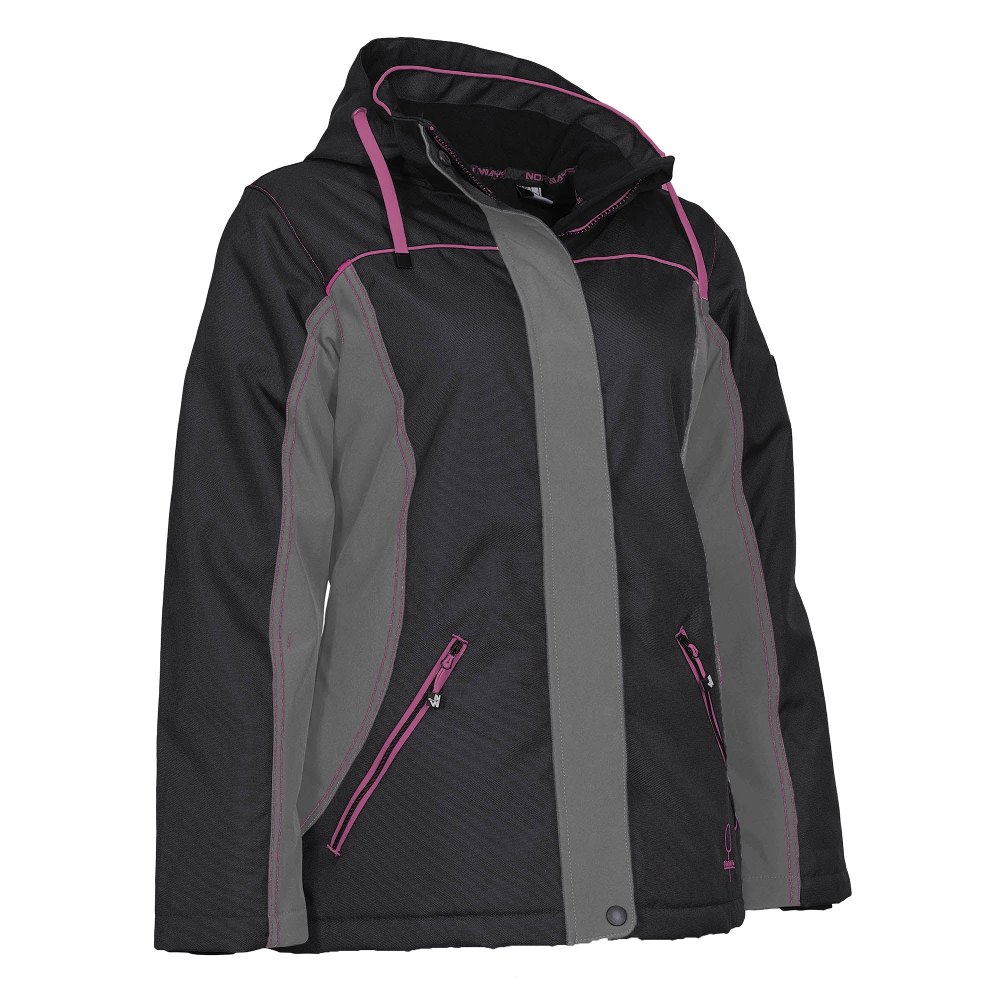 FLAVIE - PARKA DE TRAVAIL - 1504 | Noir / Fushia