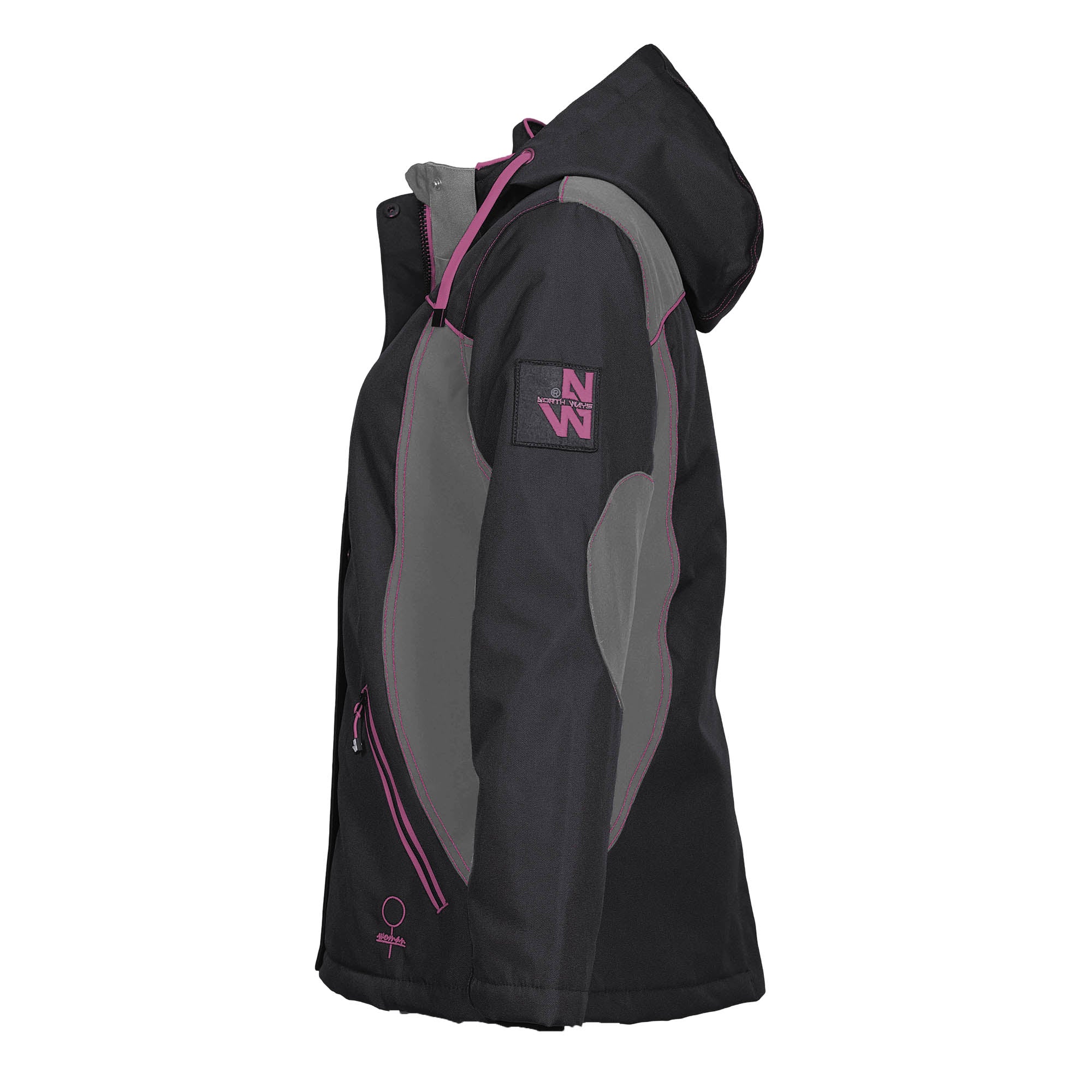 FLAVIE - PARKA DE TRAVAIL - 1504 | Noir / Fushia