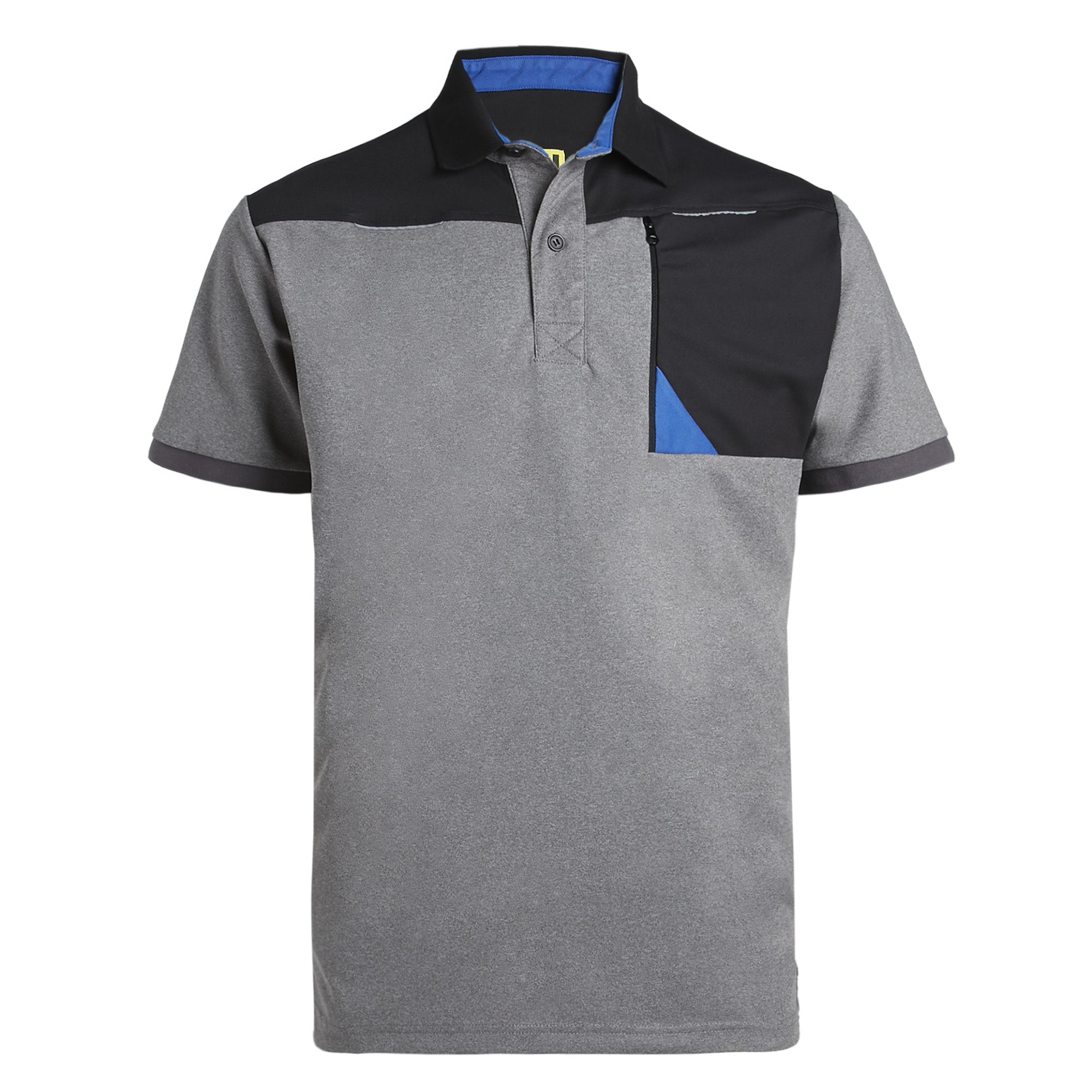 HORTEN - WORK POLO - 1403 | Black / Heather gray