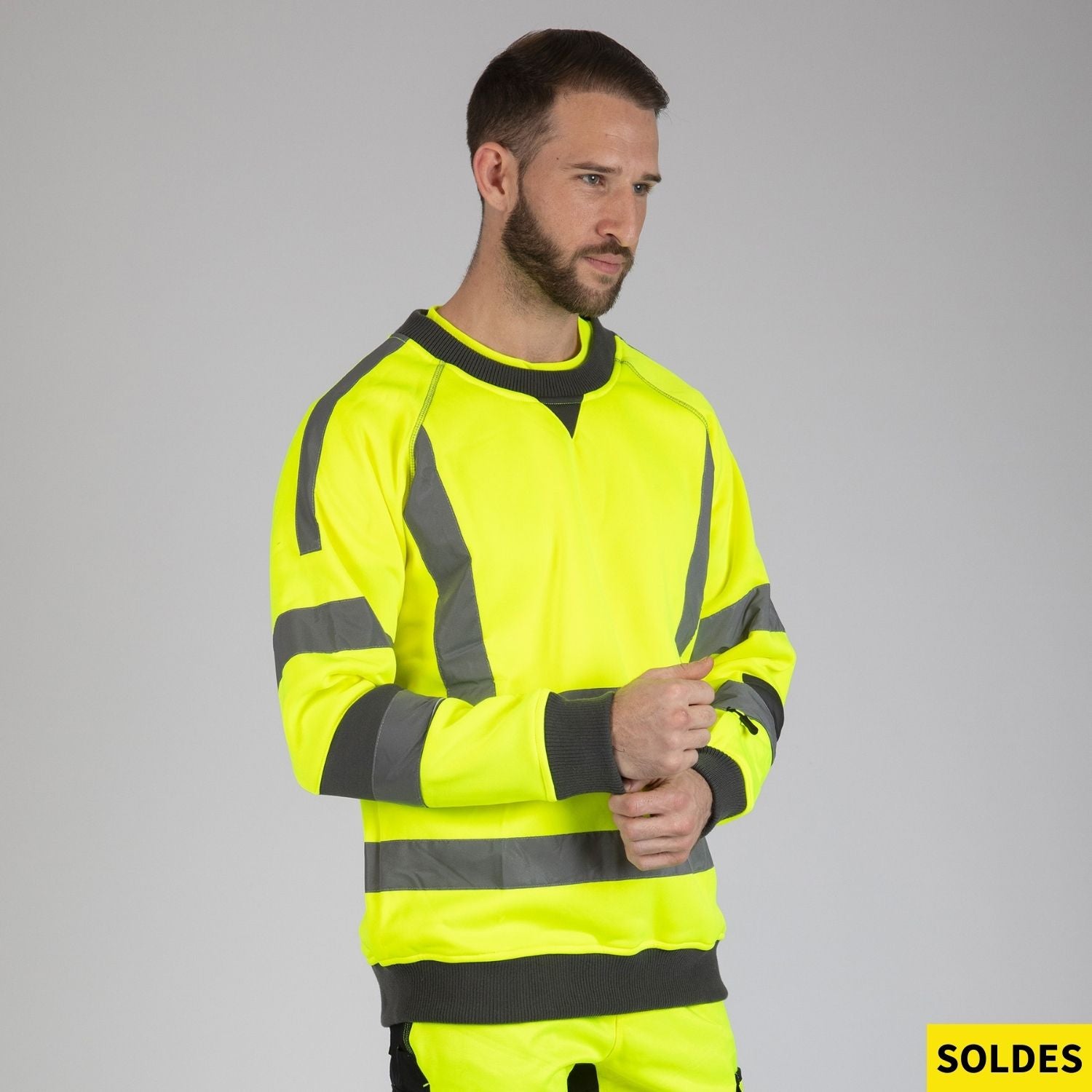 NEON - SWEAT HV DE TRAVAIL - 1222 | Jaune fluo