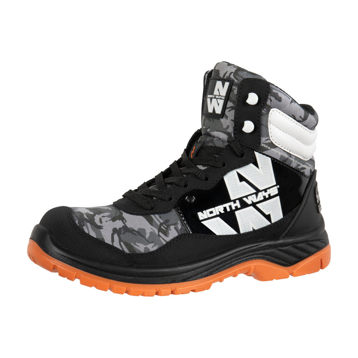 FARELL - HIGH-TOP SAFETY SHOES - 7048 | Black / Woodland