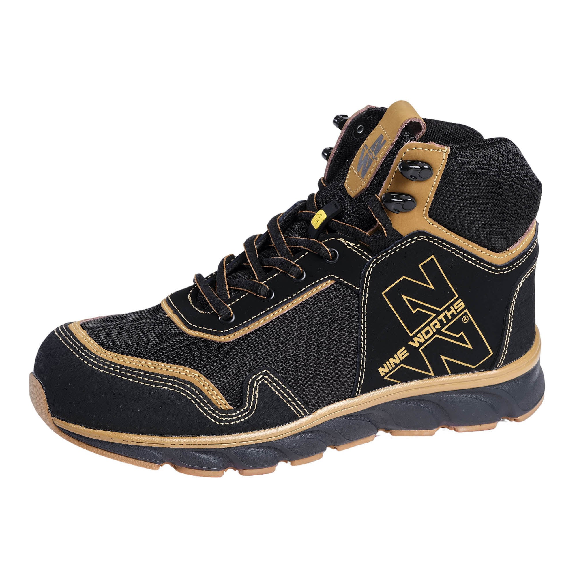 SANDERS - HIGH-TOP SAFETY SHOES - 7060 | Black / Camel