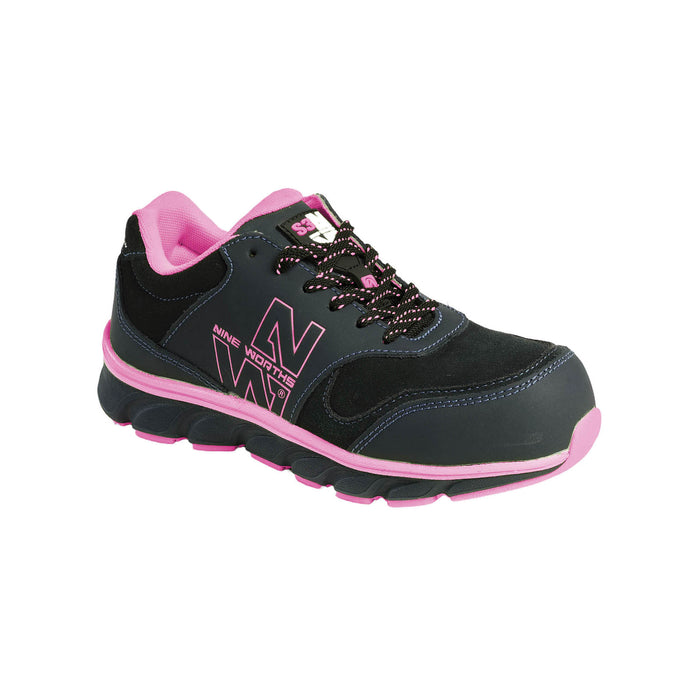 SHELLY - LOW SAFETY SHOES - 7064 | Black / Fuchsia