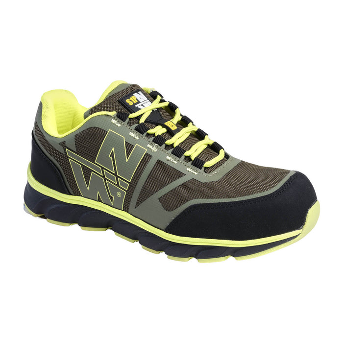 JUSTIN - NIEDRIGE SICHERHEITSSCHUHE - 7073 | Khaki/Fluoreszierendes Gelb