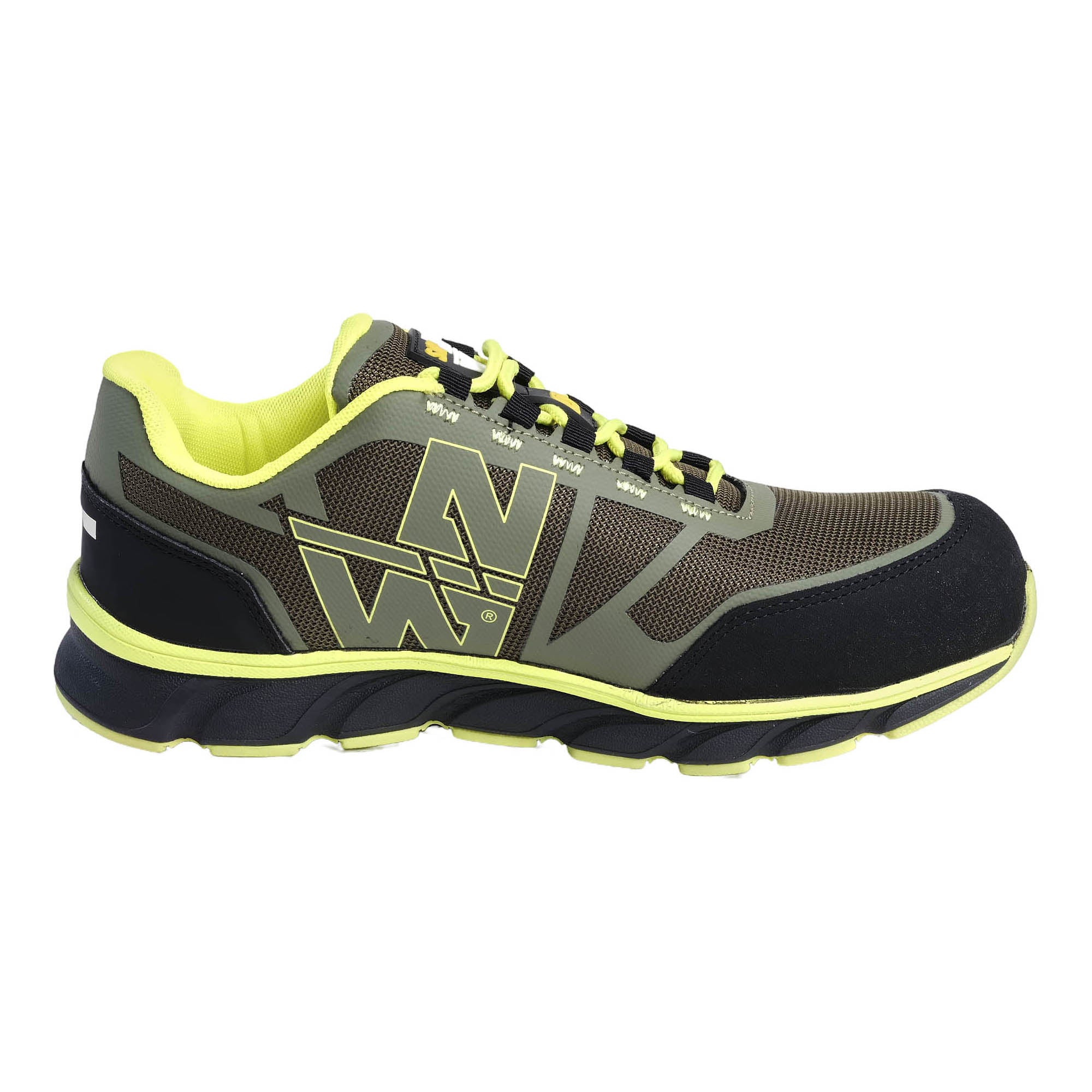 JUSTIN - CHAUSSURES BASSES DE SECURITE - 7073 | Kaki/Jaune fluo