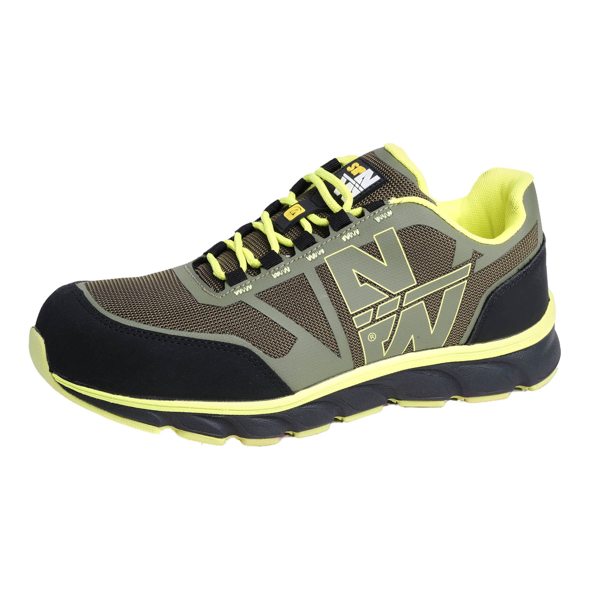 JUSTIN - CHAUSSURES BASSES DE SECURITE - 7073 | Kaki/Jaune fluo