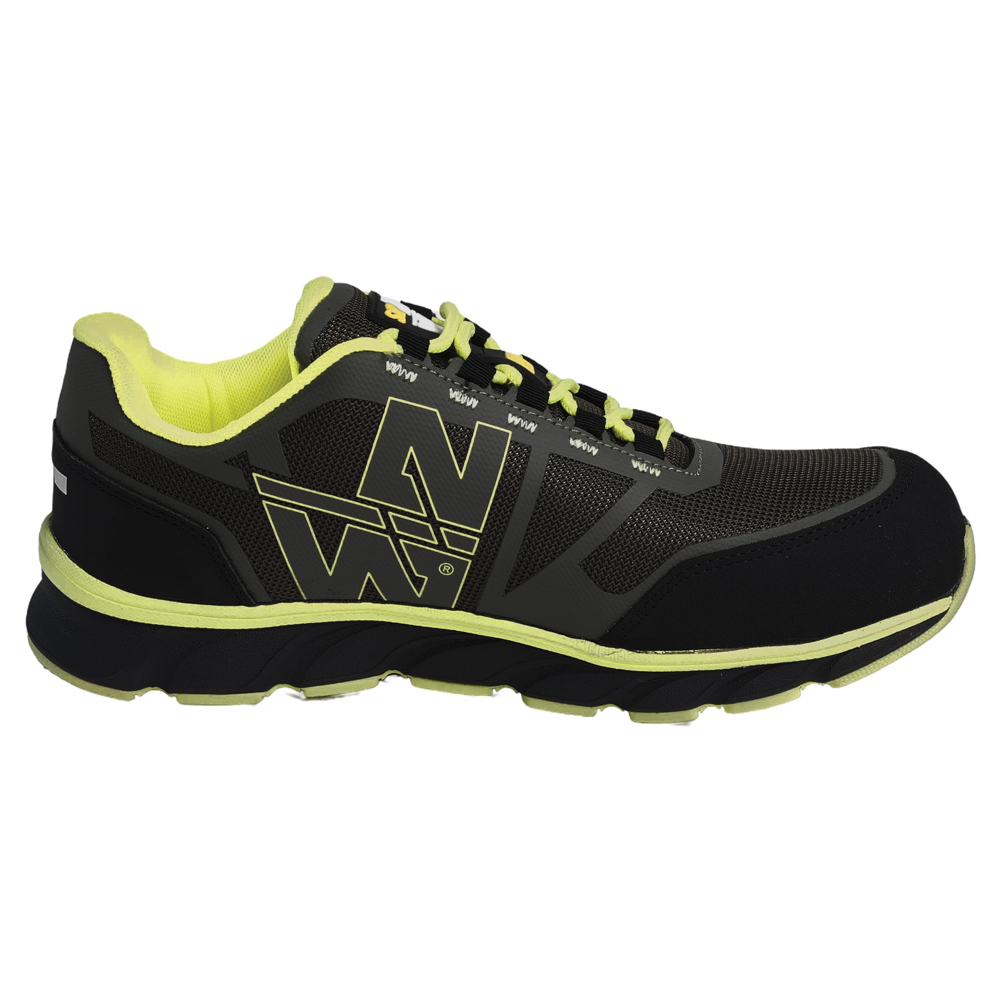 JUSTIN - LOW SAFETY SHOES - 7073 | Black / Fluorescent yellow