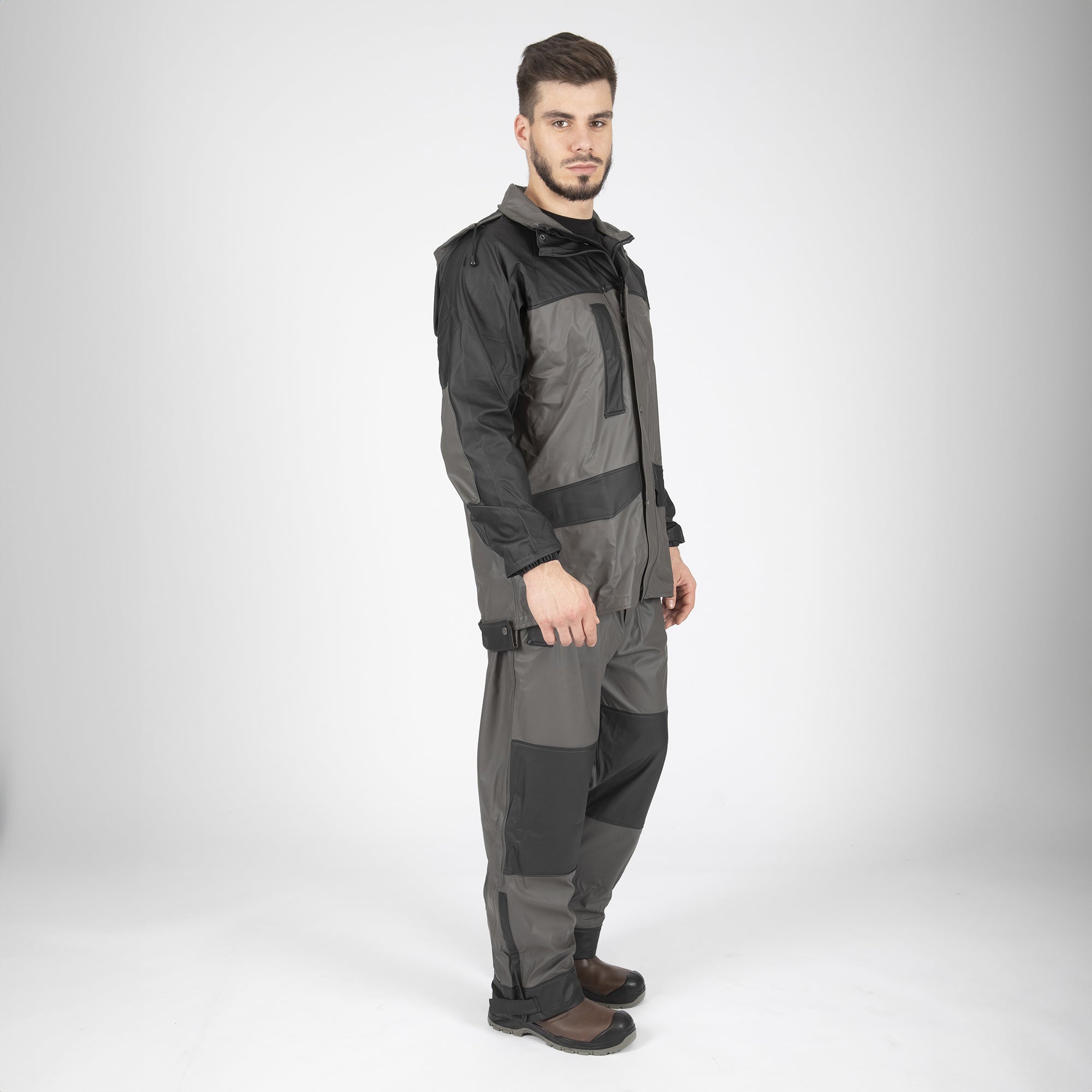 MORAY - VESTE DE PLUIE DE TRAVAIL - 9224 | Gris / Noir