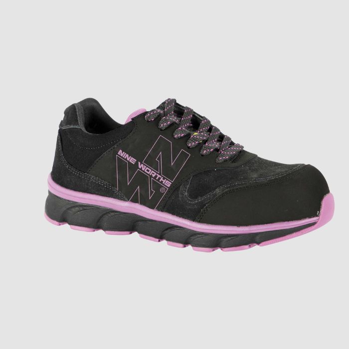 SHELLY - LOW SAFETY SHOES - 7064 | Black / Fuchsia